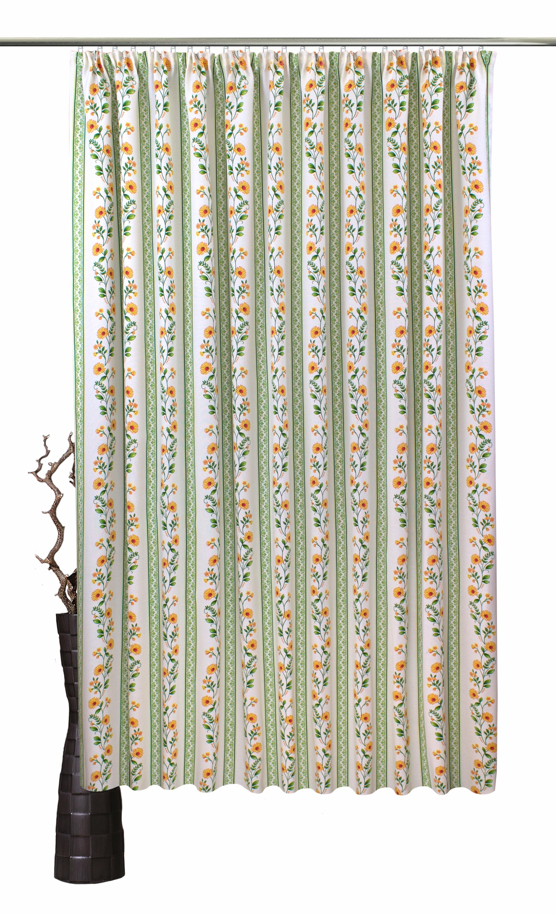 Image of VHG Vorhang »Fanny«, (1 St.), Leinenoptik, Blume, Streifen bei Ackermann Versand Schweiz