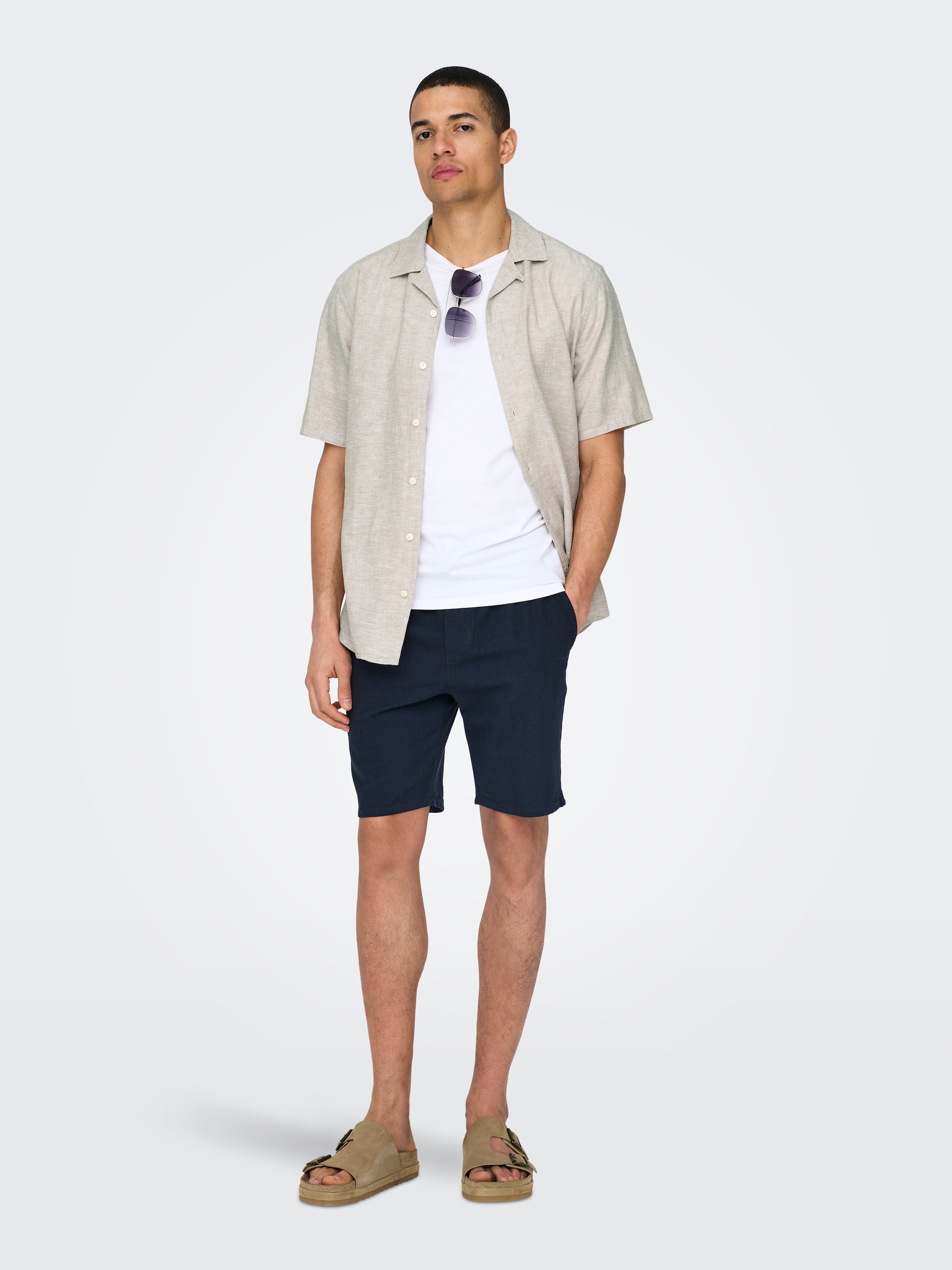 ONLY & SONS Short »ONSLINUS 0007 COT LIN SHORTS NOOS«