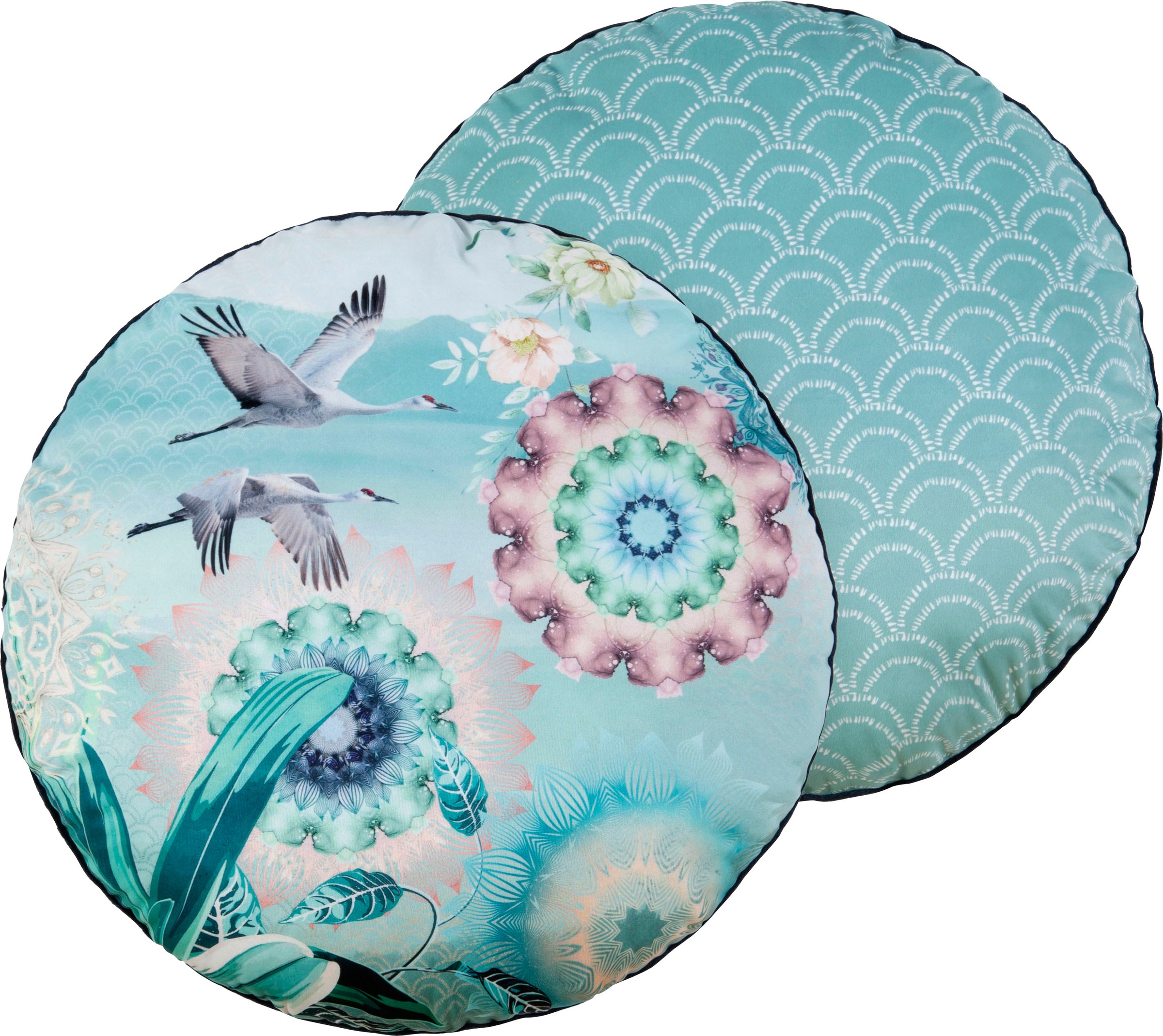 Image of hip Dekokissen »Kimora«, (1 St., 1 55 cm rund Dekokissen - Mit biese), Mandala bei Ackermann Versand Schweiz