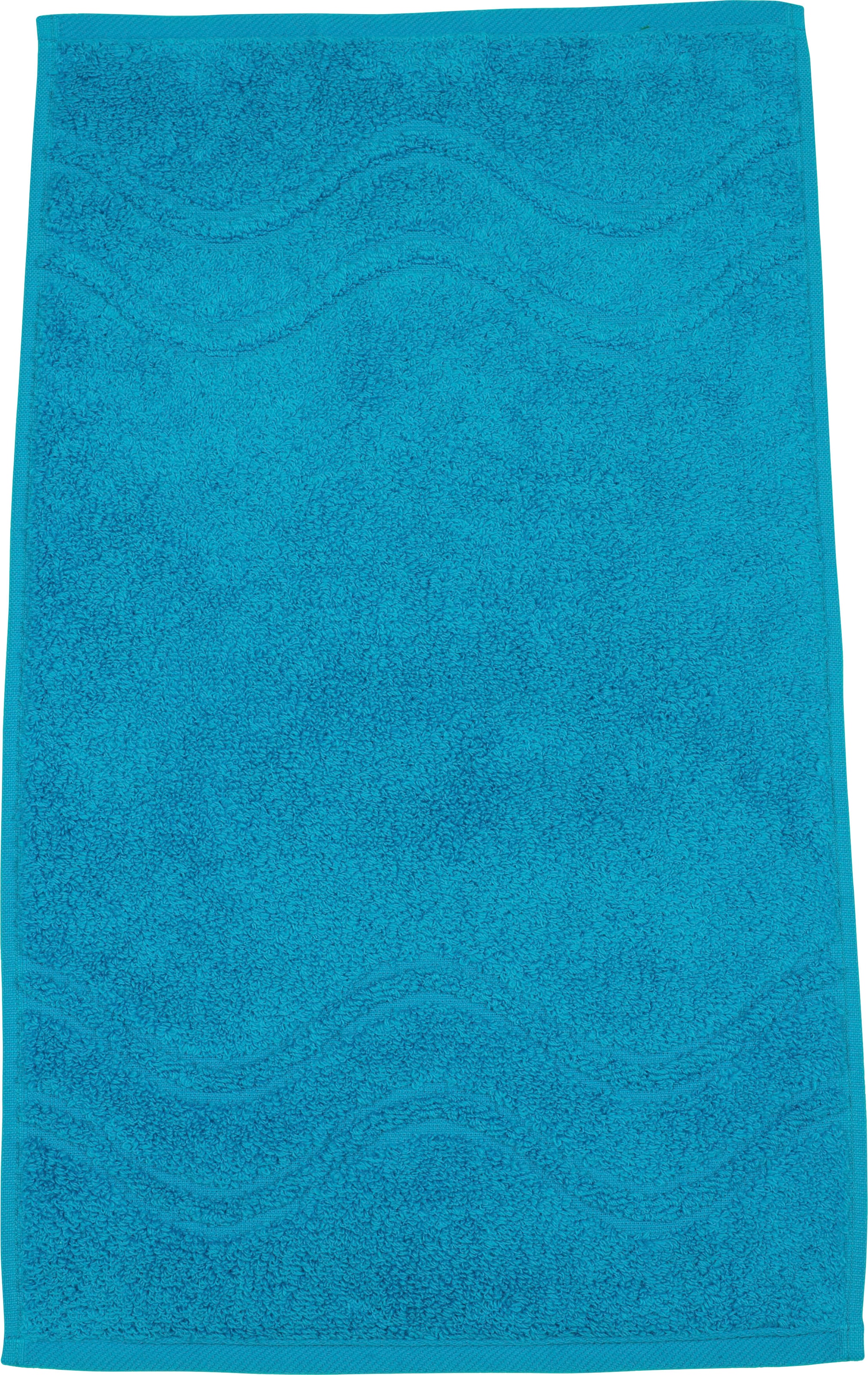 ROSS Gästehandtuch »Cashmere feeling«, (Packung, 6 St.), 100% Baumwolle, mit Wellen-Bordüre, grosse Farbauswahl