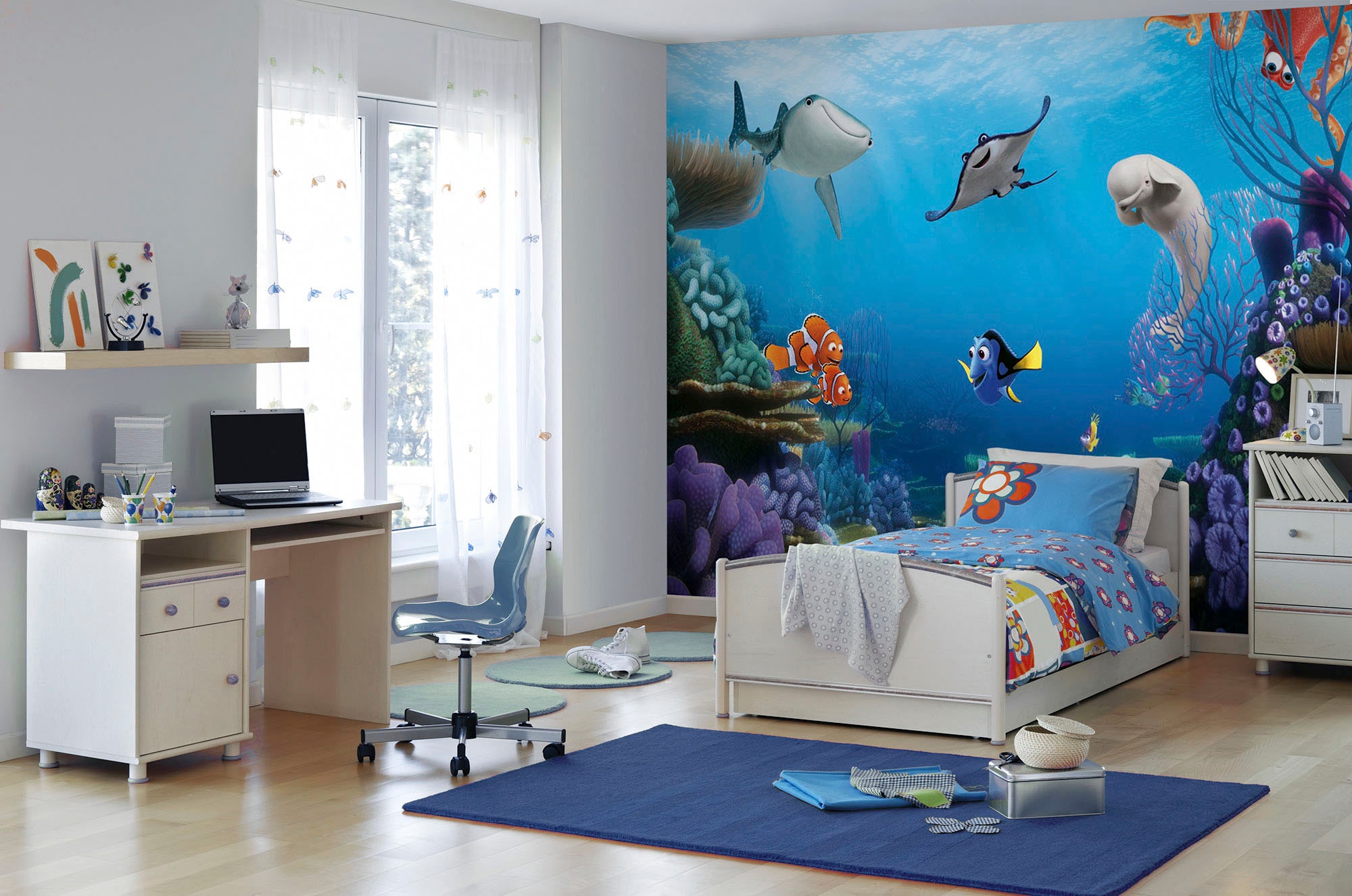 Komar Vliestapete »Digitaldruck Vlies -  Finding Dory - Grösse 400 x 260 cm« bedruckt glatt Wohnzimmer, Schlafzimmer