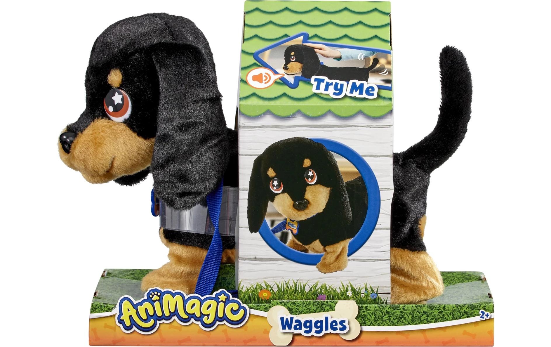 Plüschfigur »Max Bersinger Animagic Waggles Dog«