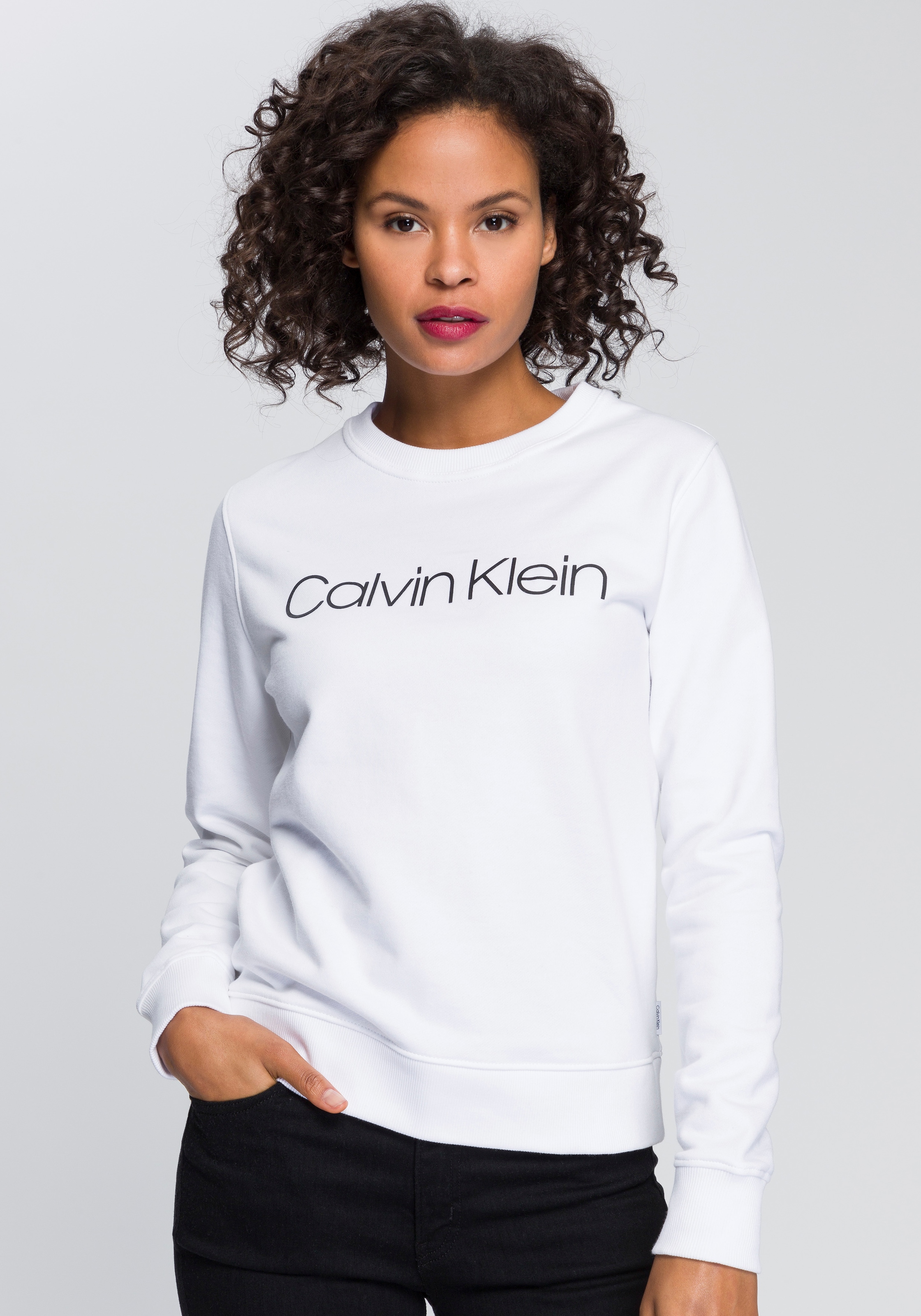 Calvin Klein Sweatshirt simplement »LS HWK«, LOGO Acheter Calvin Logo-Schriftzug Klein mit CORE