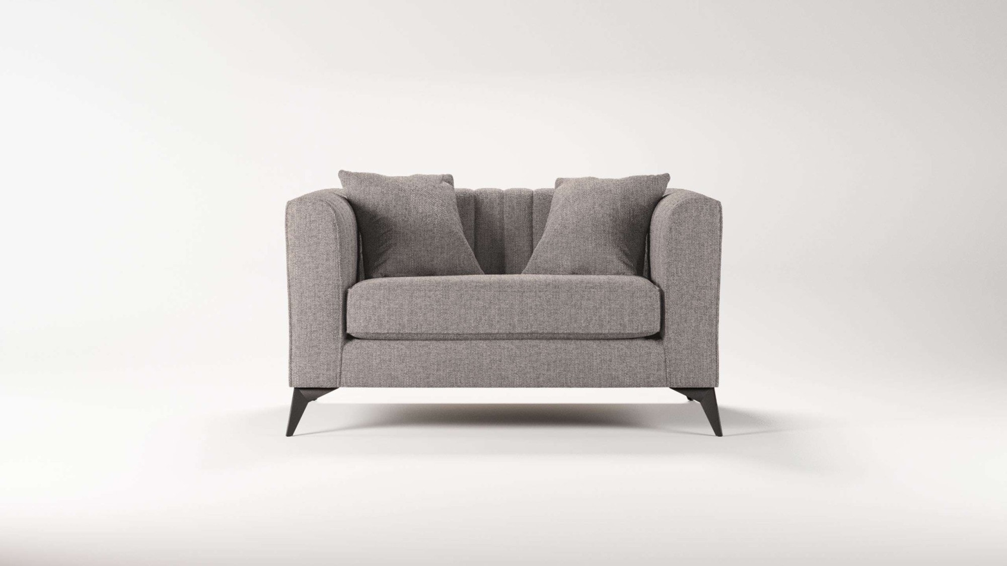 Places of Style Loveseat »MATTHEW Loungesessel, Masse B/T/H: 130/86/74 cm«, incl. Zierkissen, feine Steppung im Rücken, belastbar bis 200kg