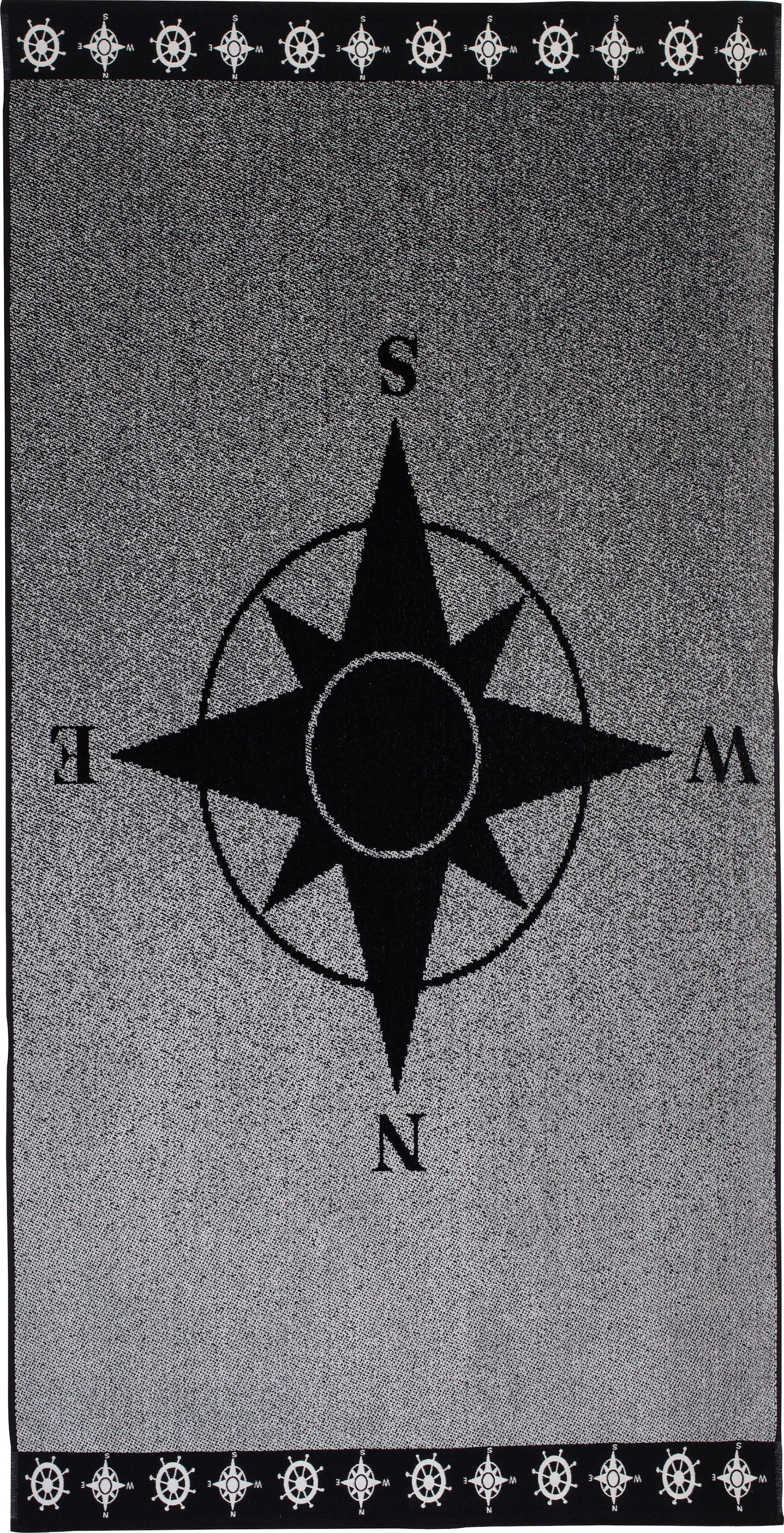 Gözze Strandtuch »Kompas«, (1 St.), Badetuch, maritimes Motiv