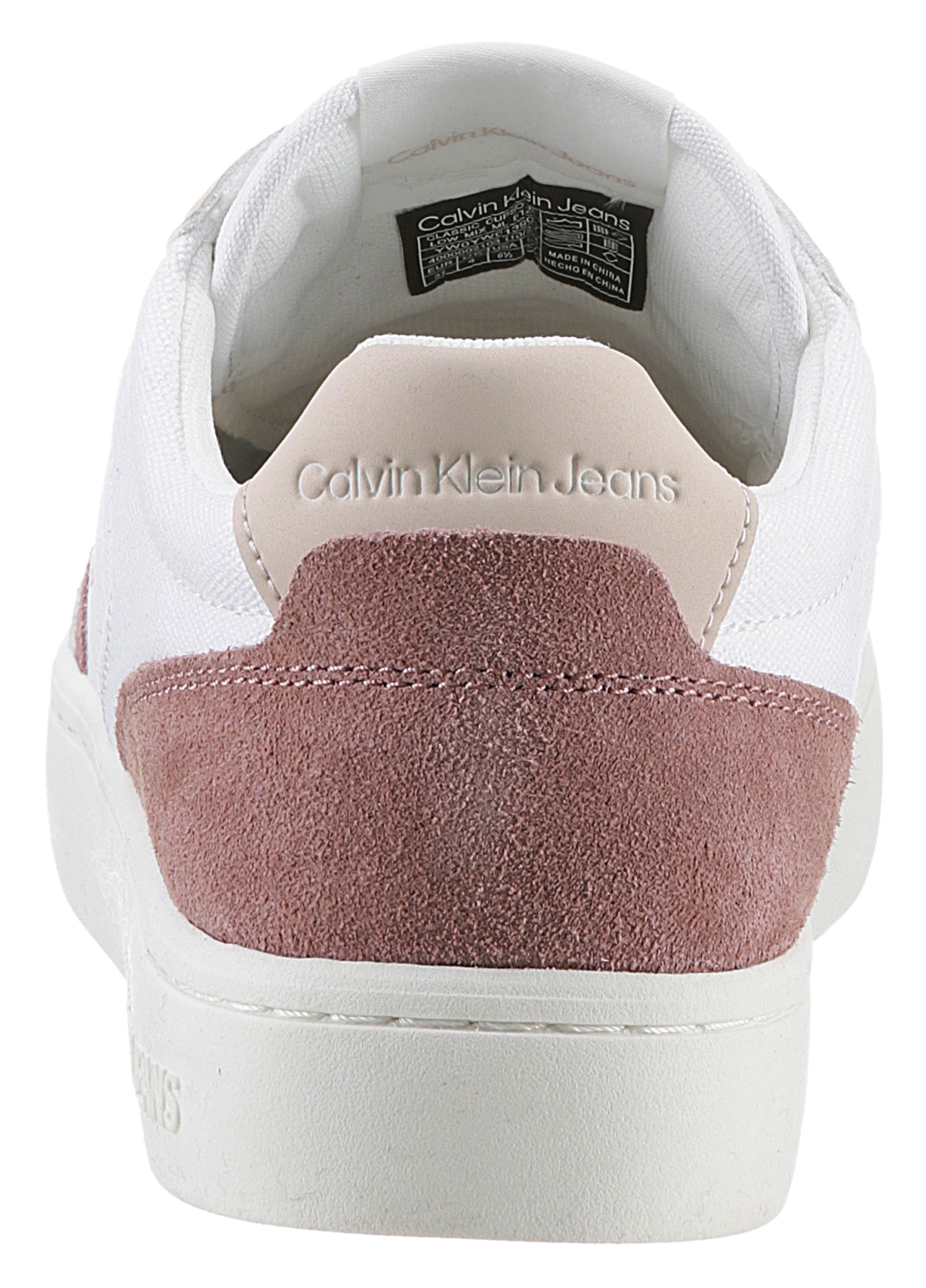 Calvin Klein Jeans Sneaker »CLASSIC CUPSOLE LOW MIX ML BTW«, mit kontrastfarbenen Details, Freizeitschuh, Halbschuh, Schnürschuh