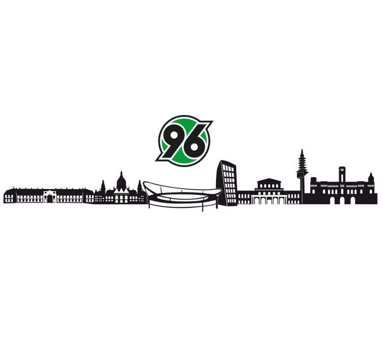 Logo« Wandtattoo Skyline Hannover + 96 günstig kaufen »Fussball Wall-Art