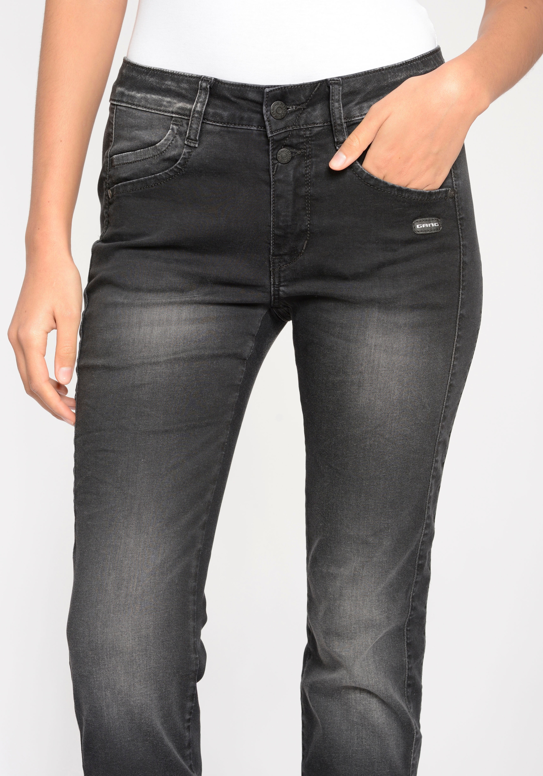 GANG Slim-fit-Jeans »94Sana confortablement Cropped« Acheter