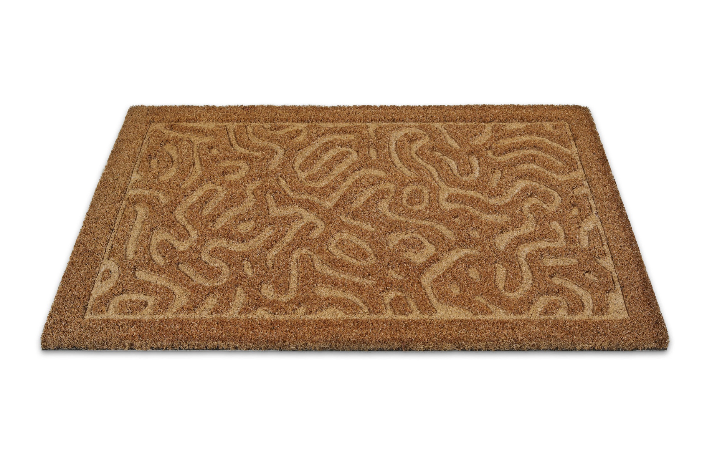 Image of Wecon home Fussmatte "Desert Doodle" rechteckig 14 mm Höhe Kokos, pflegeleicht, rutschfest, abstraktes Design, Schmutzfangmatte