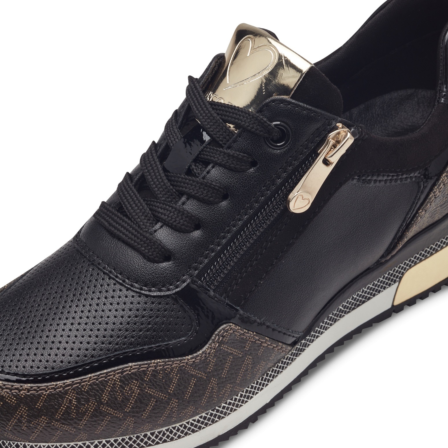 MARCO TOZZI Sneaker, mit seitlichem Reissverschluss, Freizeitschuh, Halbschuh, Schnürschuh