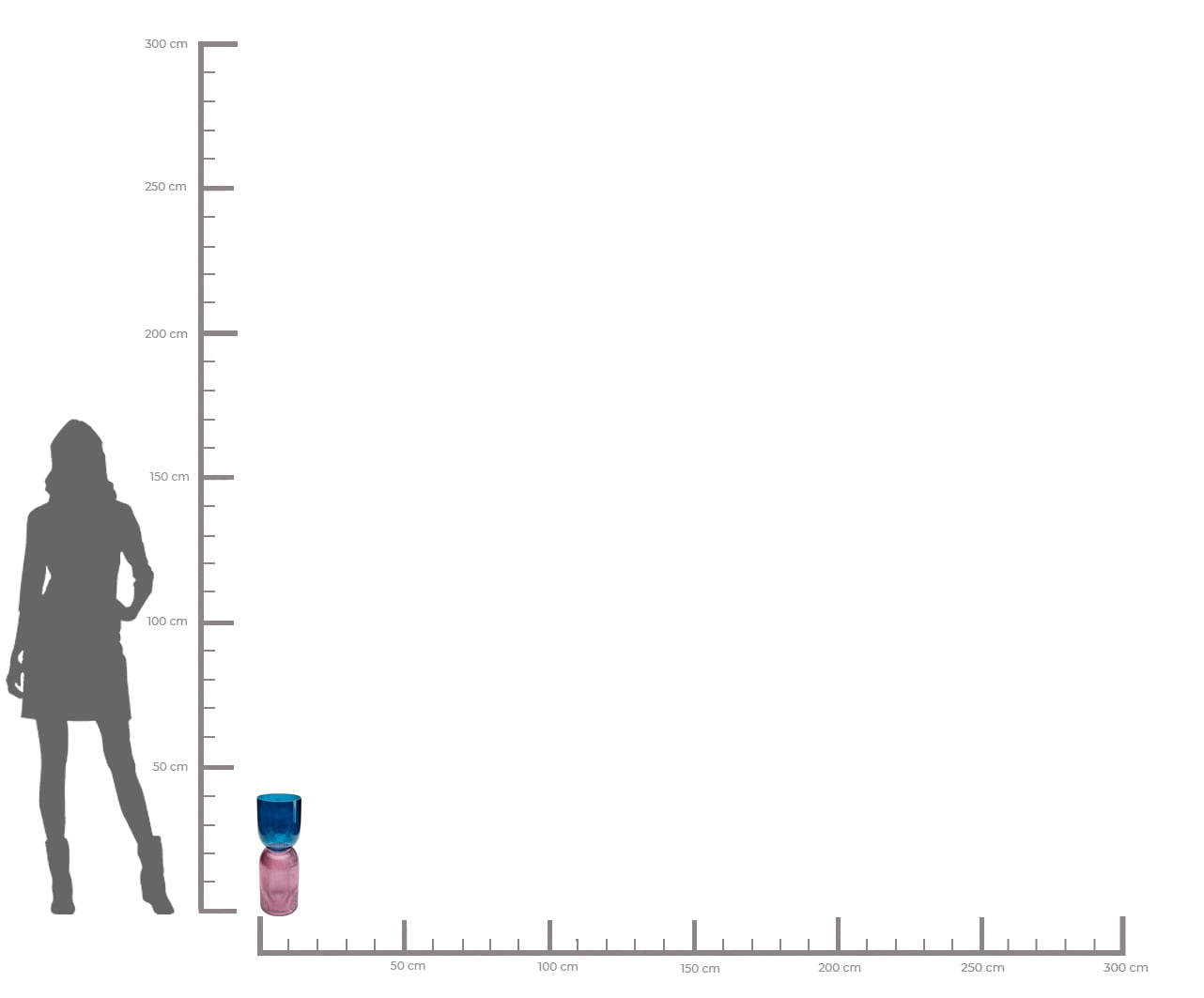 Kare Design Vase de table »Vase Marvelous Duo Blau Lila 40cm«