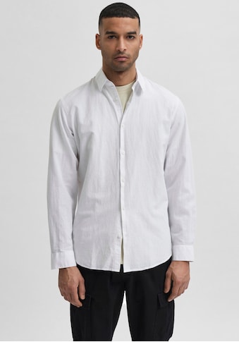 SELECTED HOMME Leinenhemd »NEW-LINEN SHIRT«, unifarben kaufen