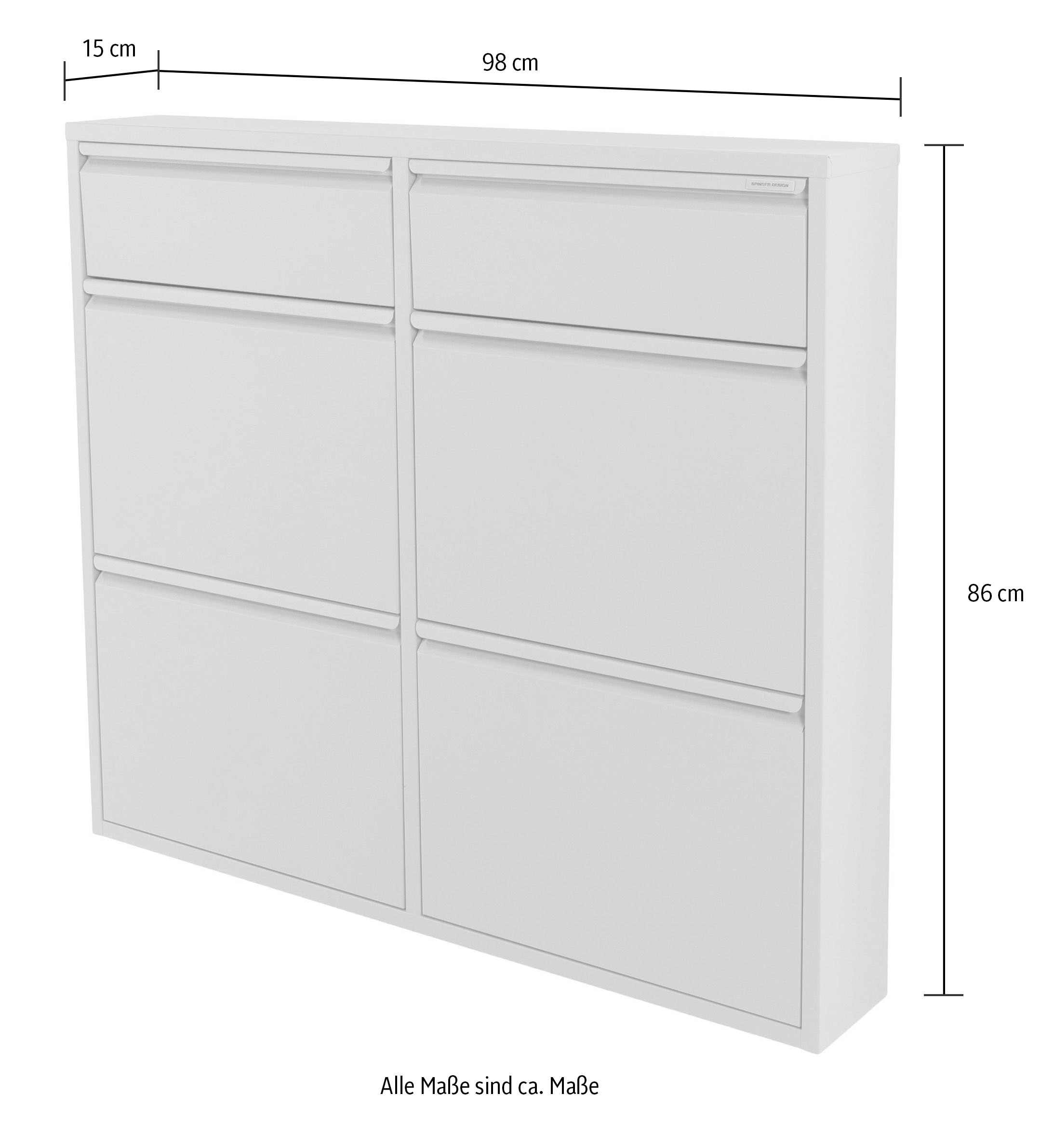 Spinder Design Schuhschrank Metall, Breite 40 cm