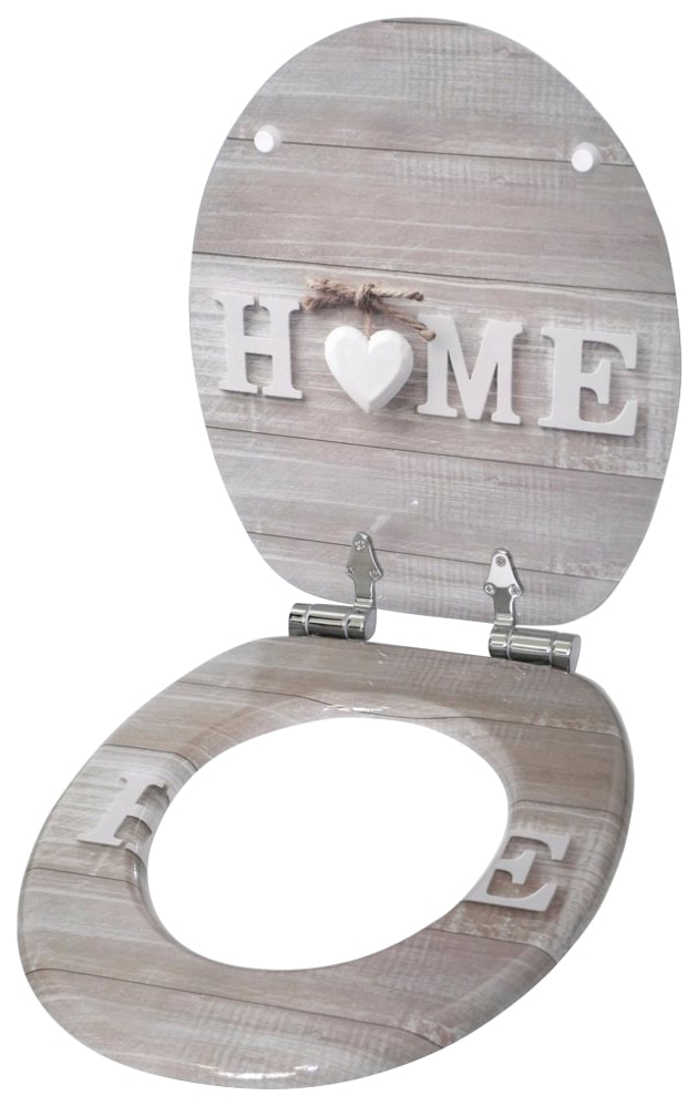 Sanilo Set d'accessoires de salle de bain »Home« bestehend aus WC-Sitz, Badteppich, Stöpsel, Seifenspender, WC-Bürste