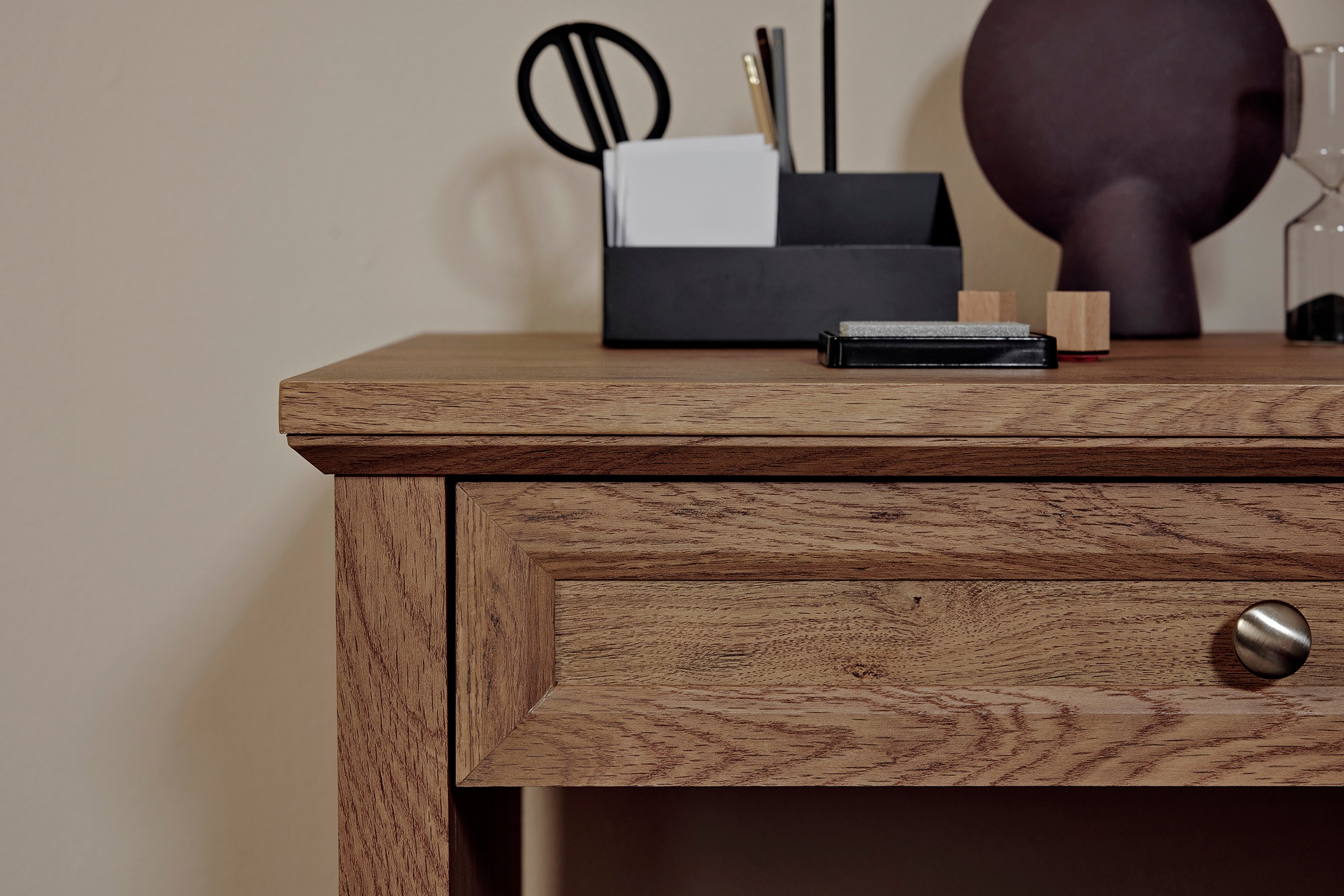 Jahnke Bureau d'angle »CLASSIC C 145 E« montage réversible, avec porte coulissante, dimensions 144,9 x 120 cm