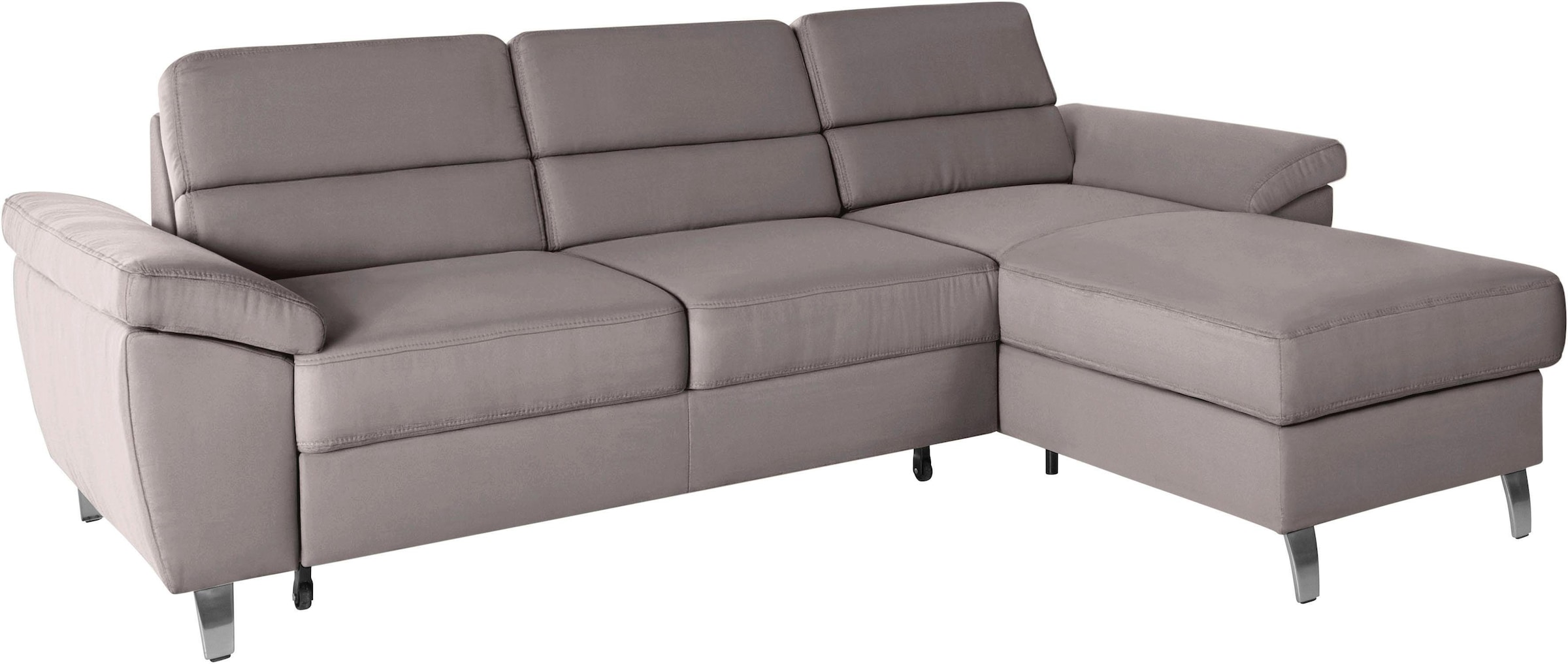 sit&more Ecksofa »Sorano L-Form«, wahlweise mit Bettfunktion und Bettkasten