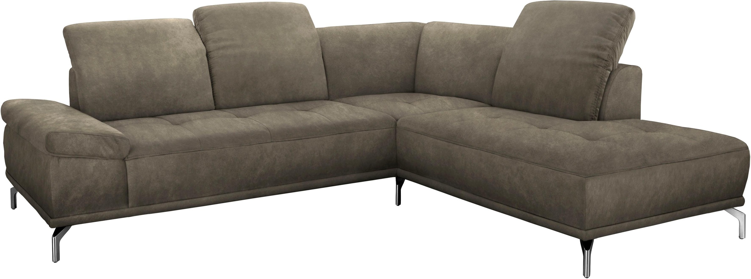 Places of Style Ecksofa »Caluna«, Inkl.Sitztiefenverstellung, wahlweise mit Kopf- und Armteilverstellung