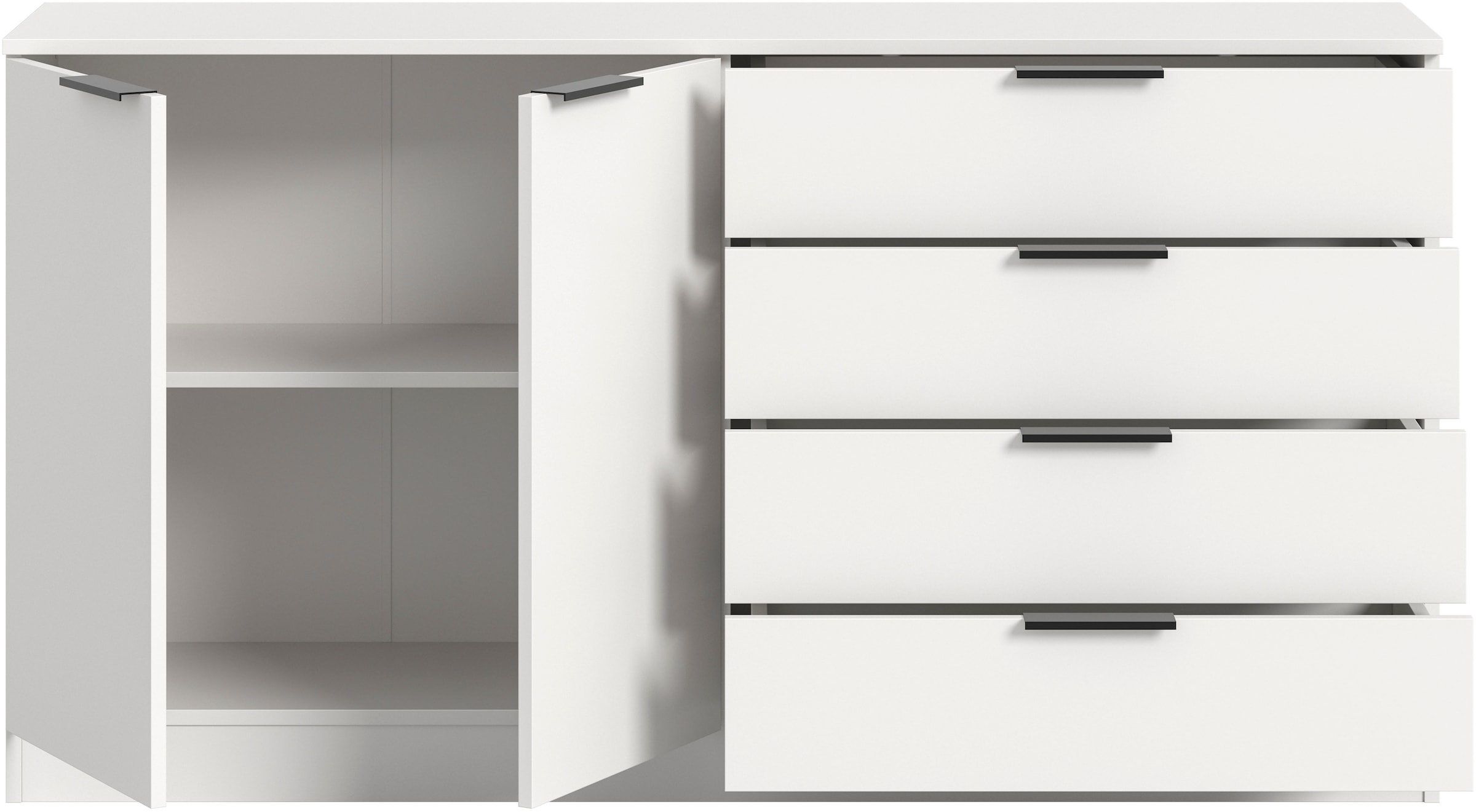 Home affaire Sideboard »SKARDE, Breite 148 cm, 4 Schubkästen, 2 Türen, viel Stauraum« in verschiedenen Farben und Breiten erhältlich, individuell einsetzbar,  Kommode, Anrichte, Schubkastenkommode, Schuhschrank, Schrank