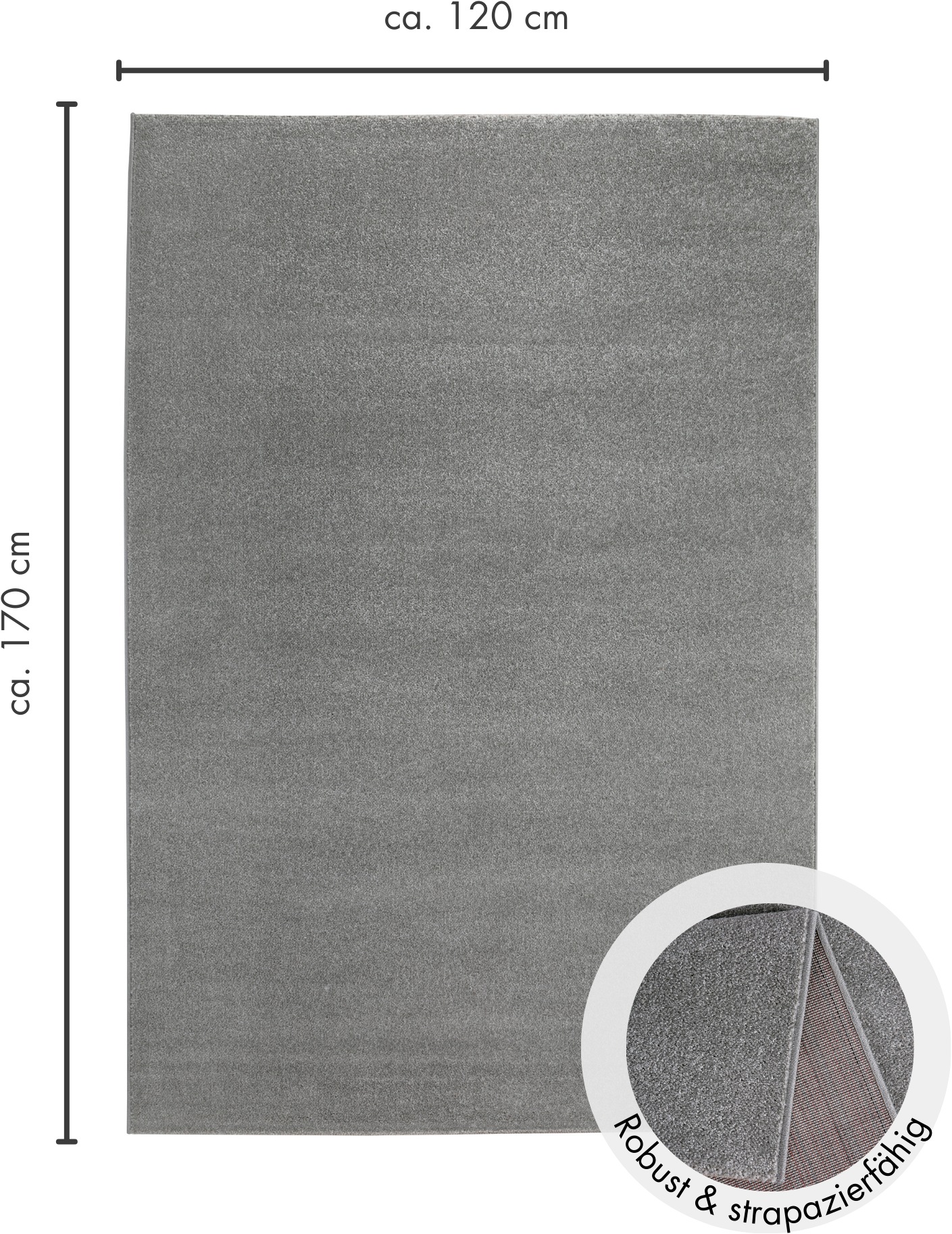 Andiamo Teppich »Jerez«, rechteckig, 8 mm Höhe, Kurzflor, gewebt, Uni-Farben, auch als Läufer