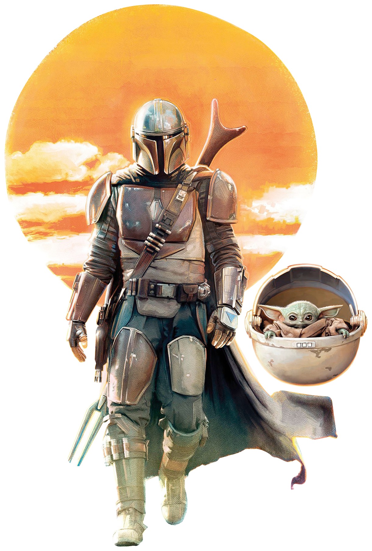 Image of Komar Wandbild »Mandalorian The Child Family Trip«, Disney-Star Wars, (1 St.), 30 x 40 cm (Breite x Höhe) - 1 Teil bei Ackermann Versand Schweiz