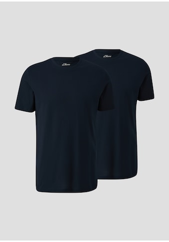 T-Shirt, (2 tlg.), unifarben - im Doppelpack
