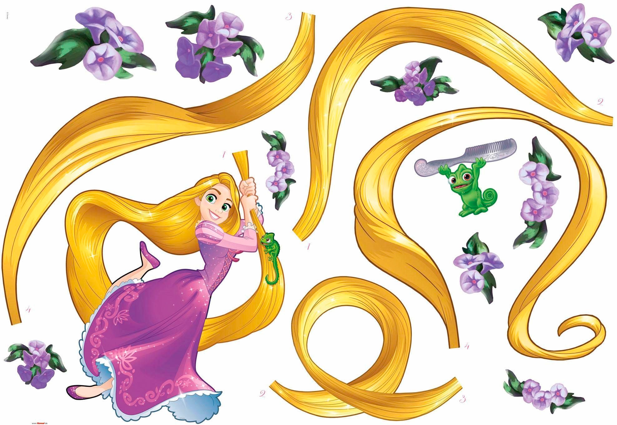 Wandtattoo »Rapunzel«, 100x70 cm (Breite x Höhe), selbstklebendes Wandtattoo