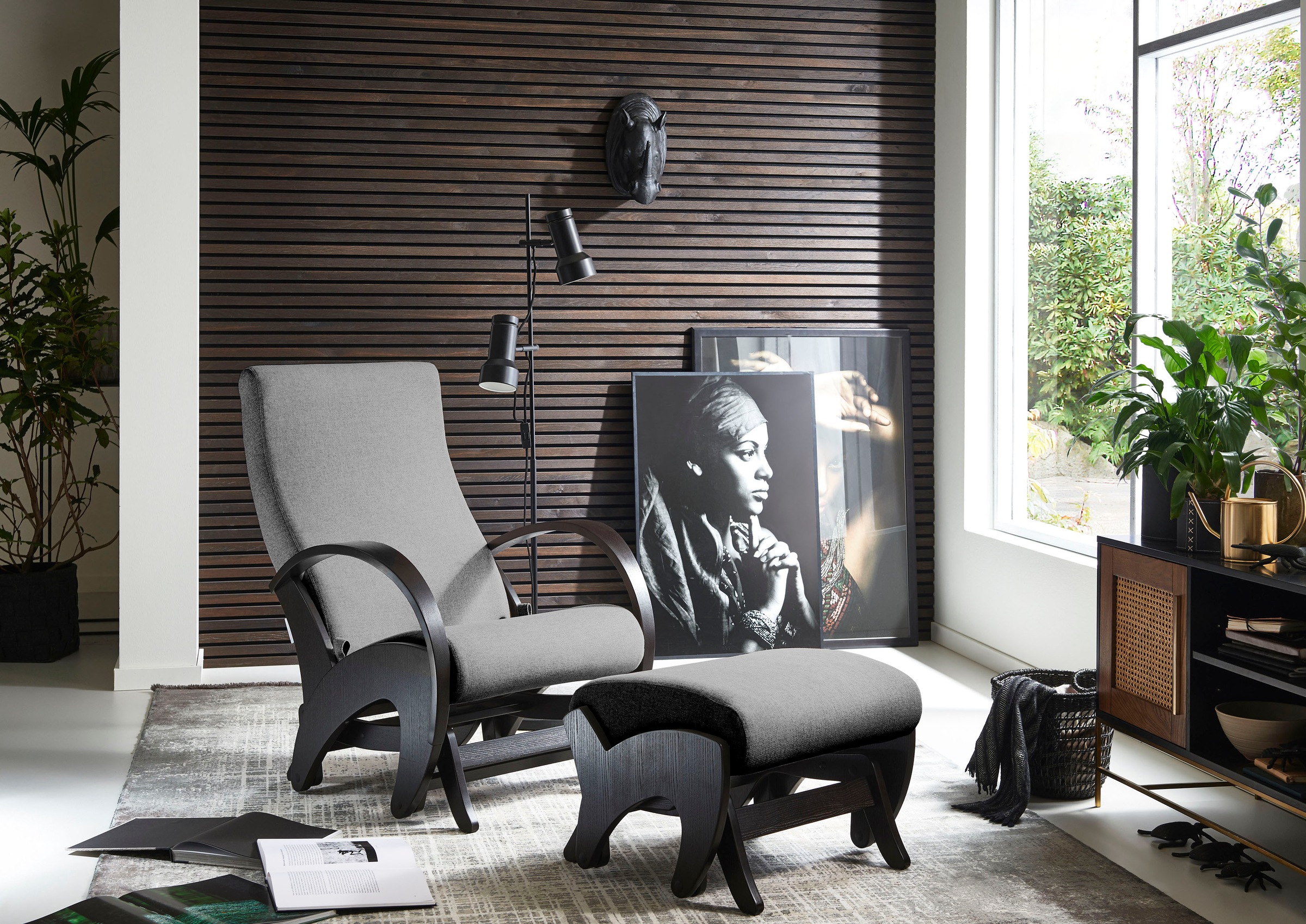 Image of ATLANTIC home collection Relaxsessel, (Set, Sessel+Hocker), mit Rückenverstellung und Schaukelfunktion, Set inklusive Hocker bei Ackermann Versand Schweiz