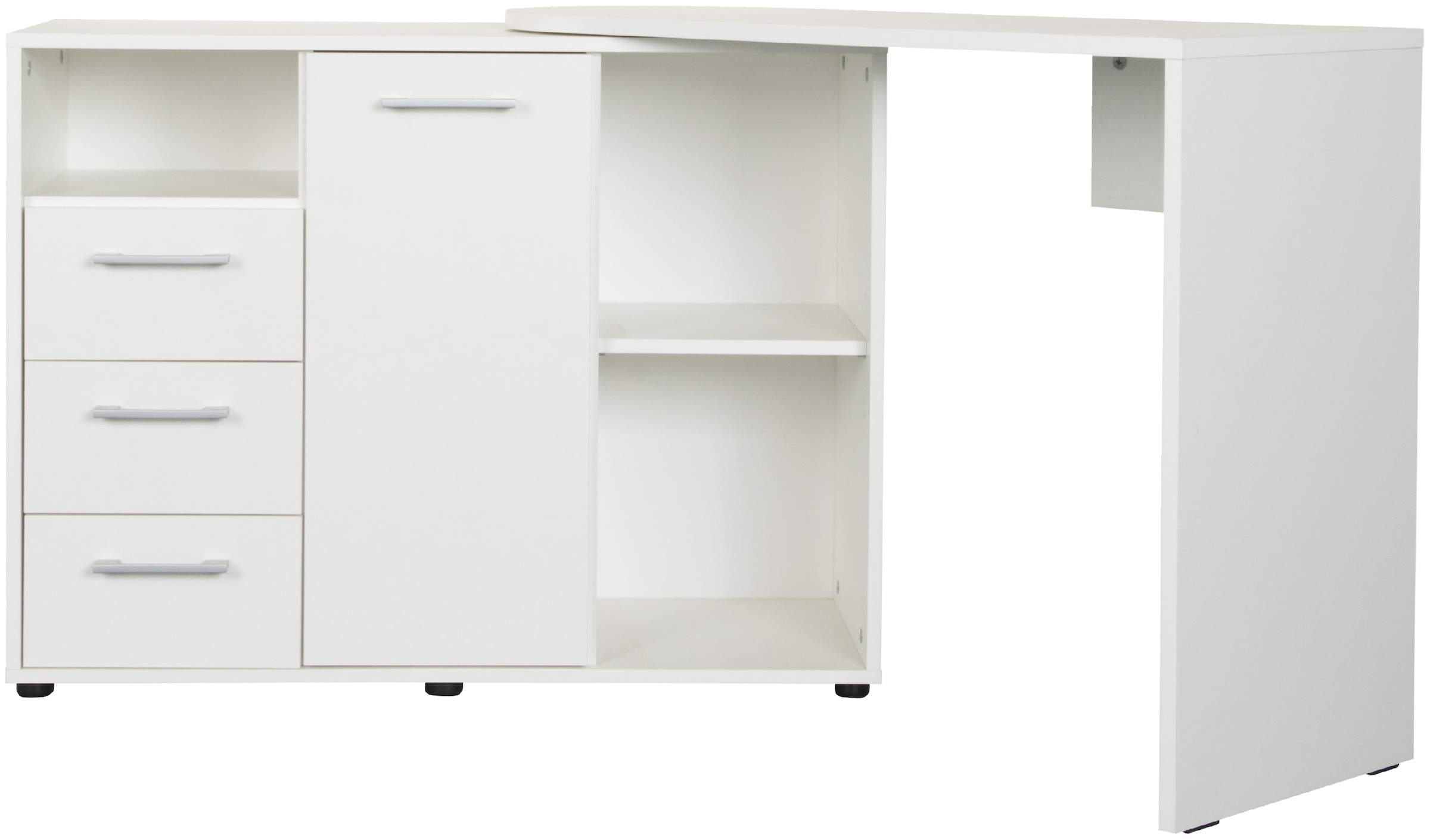 VOGL Möbelfabrik Schreibtisch »1246 mit schwenkbarer Tischplatte«, platzsparend, Breite 98-149 cm, Made in Germany