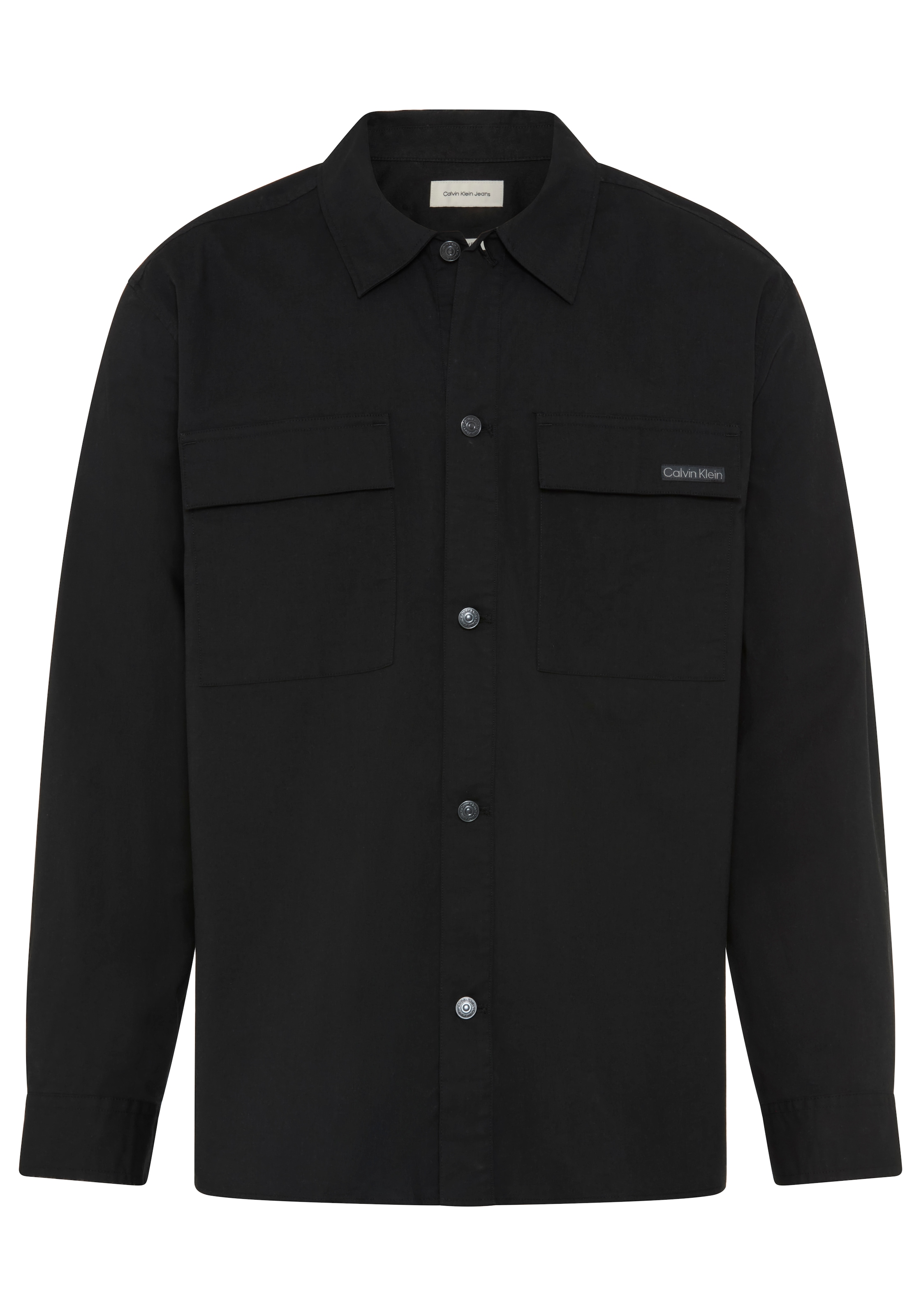 Calvin Klein Jeans Outdoorhemd »Overshirt LS COTTON NYLON UTI« bequeme Passform, Hemdkragen, Markenlabel