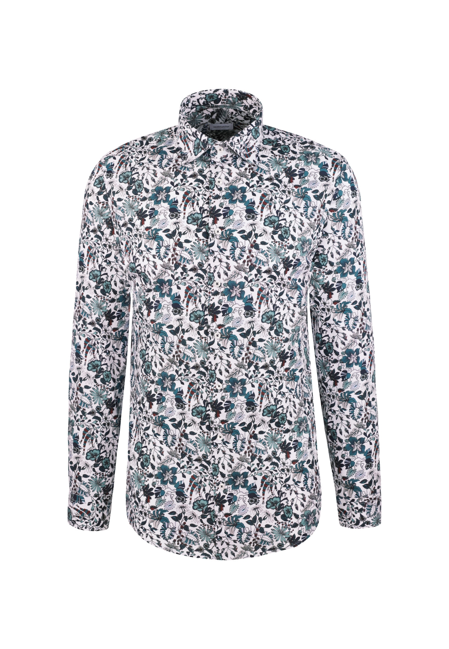 seidensticker Businesshemd »Schwarze Rose« Slim 1/1 Kentkragen Geblümt