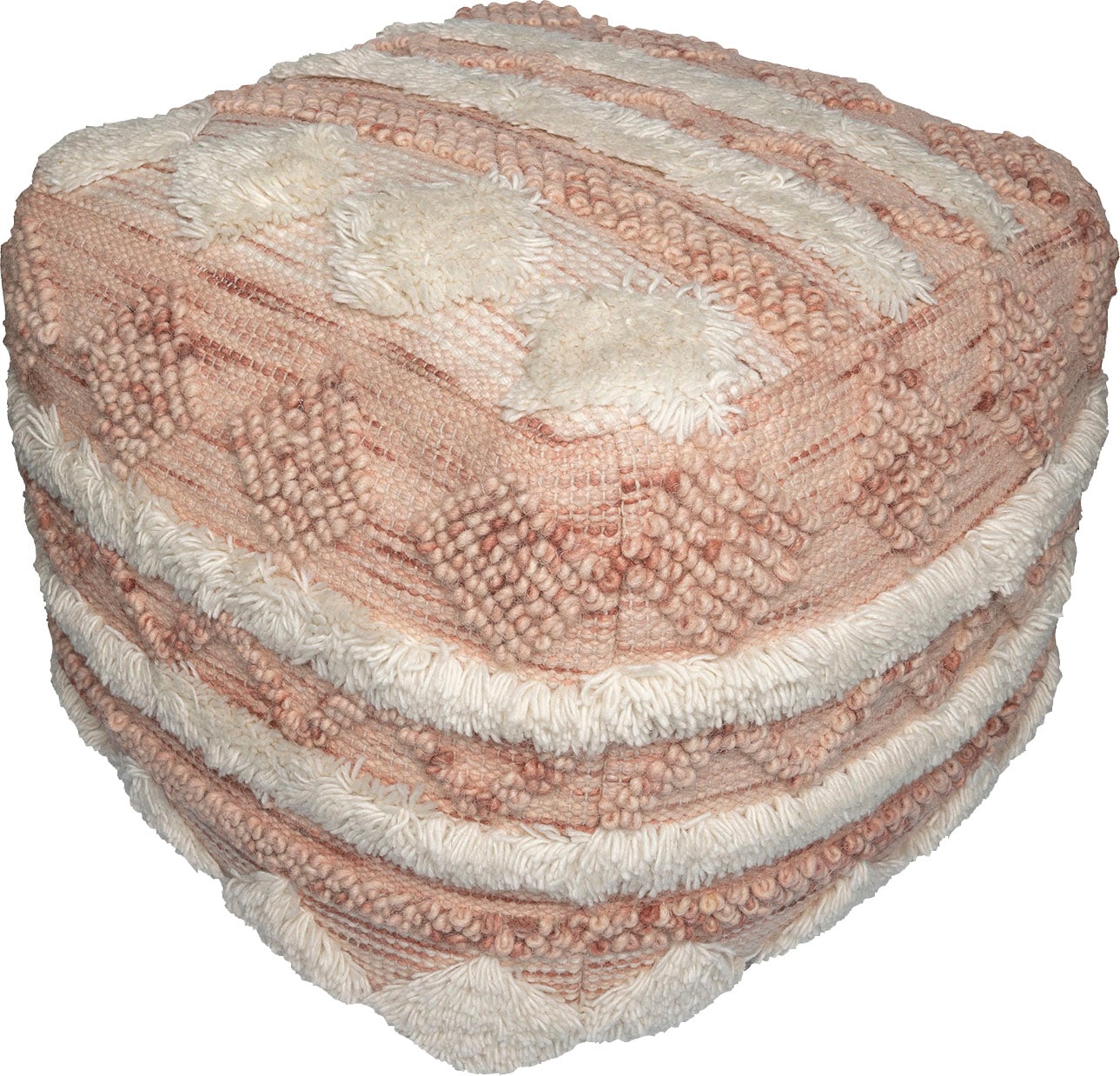 Kayoom Pouf »Pouf Bohist 225 50cm x 50cm«, (1 St.), handgefertigt, Unikat, sehr gut kombinierbar