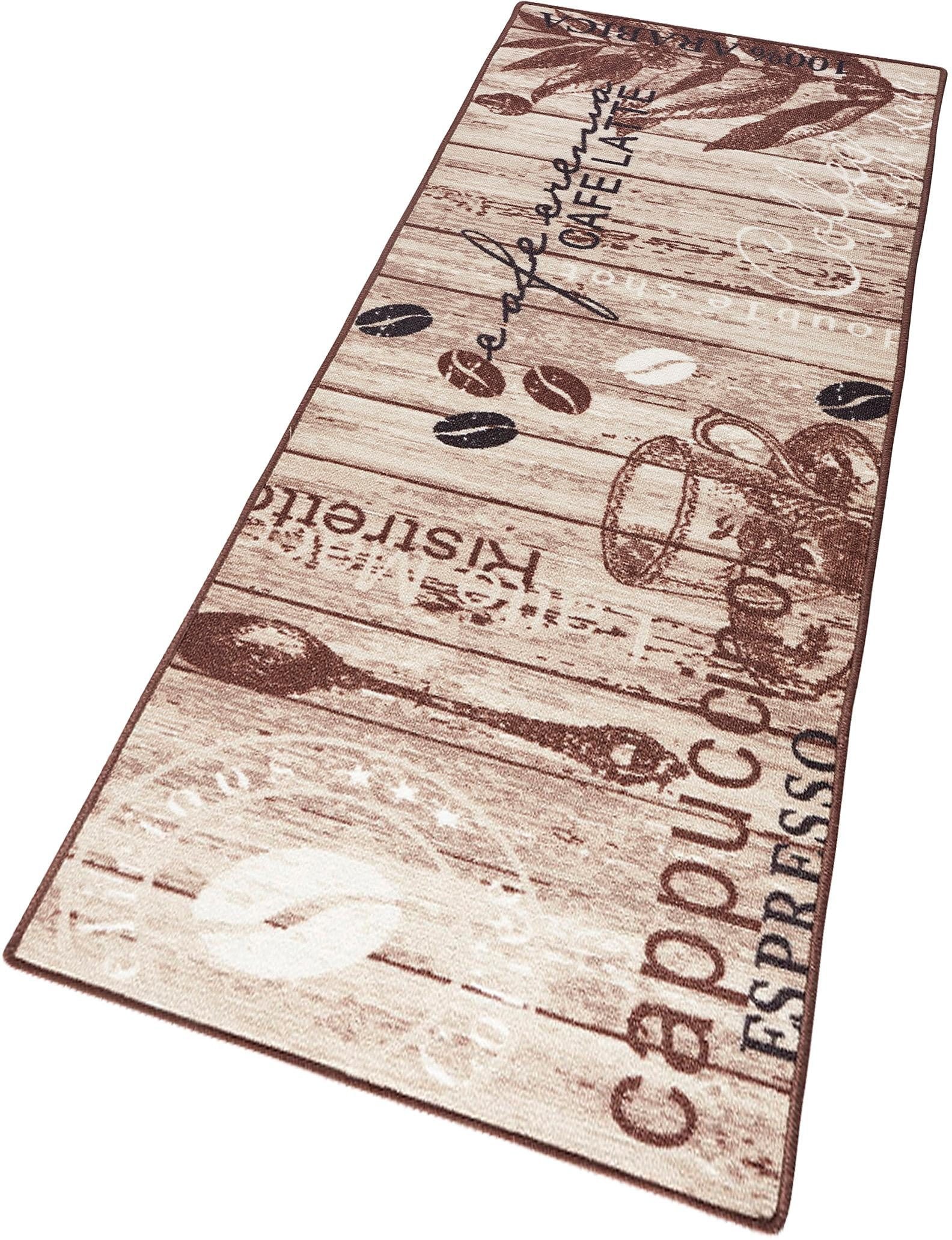 HANSE Home Küchenläufer »Delicious Coffee« rechteckig 8 mm Höhe Läufer, Rutschfest, Küchenteppich, Küche, Teppich, Pflegeleicht