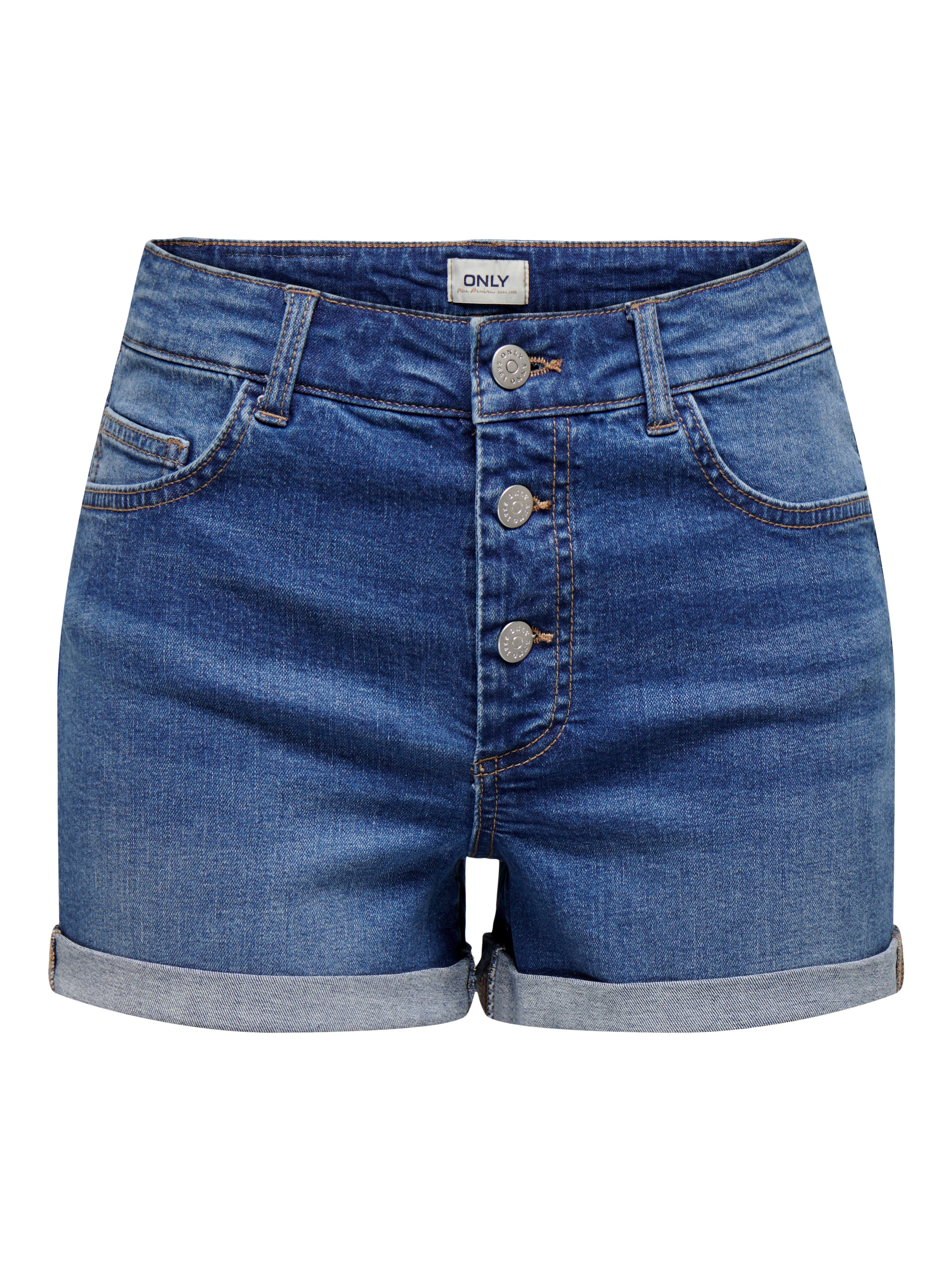 ONLY Shorts »ONLHUSH HW BUTTON FOLD UP SHORTS DNM PIM«