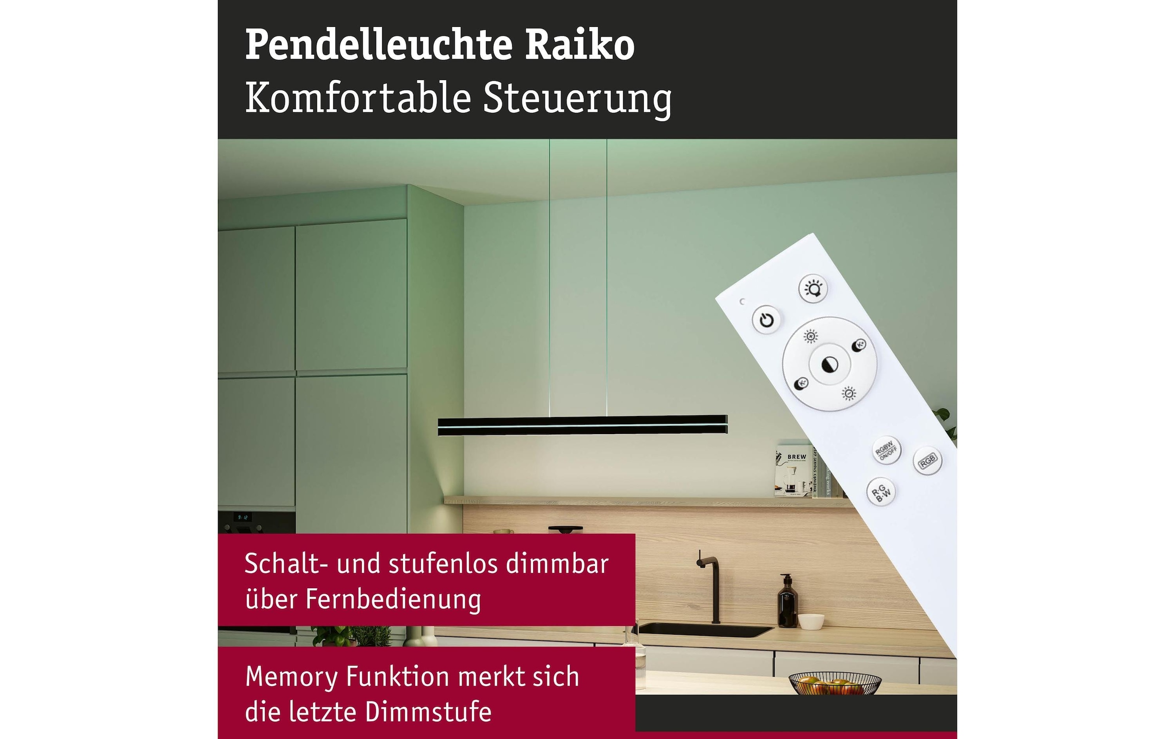 Paulmann Pendelleuchte »LED Pendelleuchte Raiko« LED-Modul RGB | warmweiss - kaltweiss