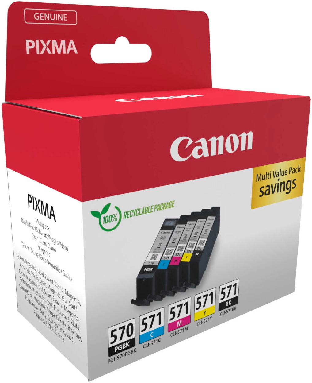 Image of Canon Tintenpatrone "PGI-570/CLI-571 Multipack" original Druckerpatrone 570 und 571