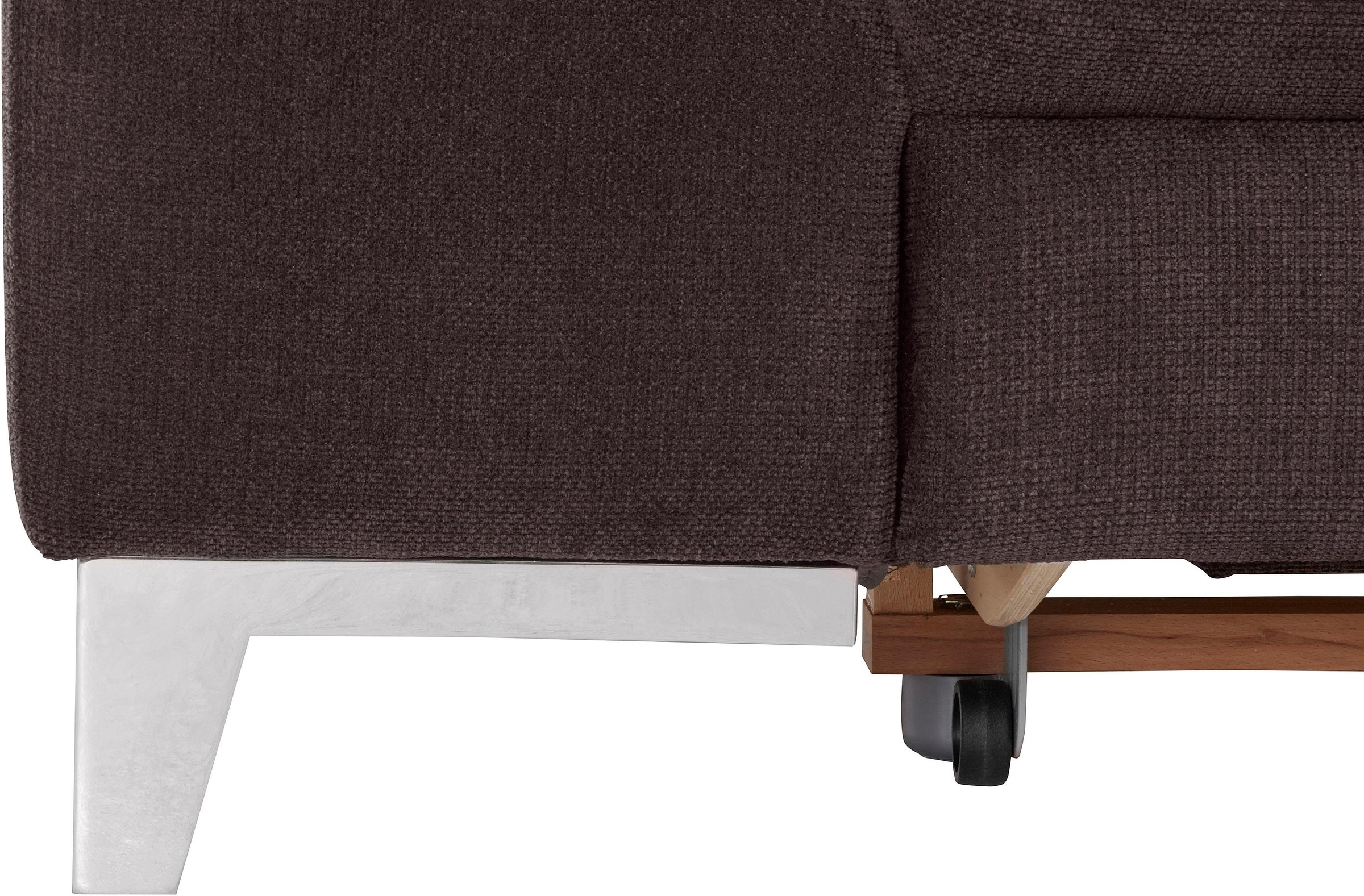 COTTA Polstergarnitur »Teresa L-Form« Set,  Set bestehend aus: Ecksofa mit Kopfteilverstellung & Hocker