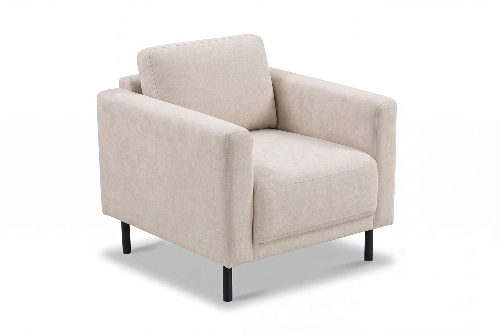 GOODproduct Fauteuil »Sveeva, Breite 78 cm, schwarze Metallfüsse« tissu structuré durable, plusieurs couleurs au choix