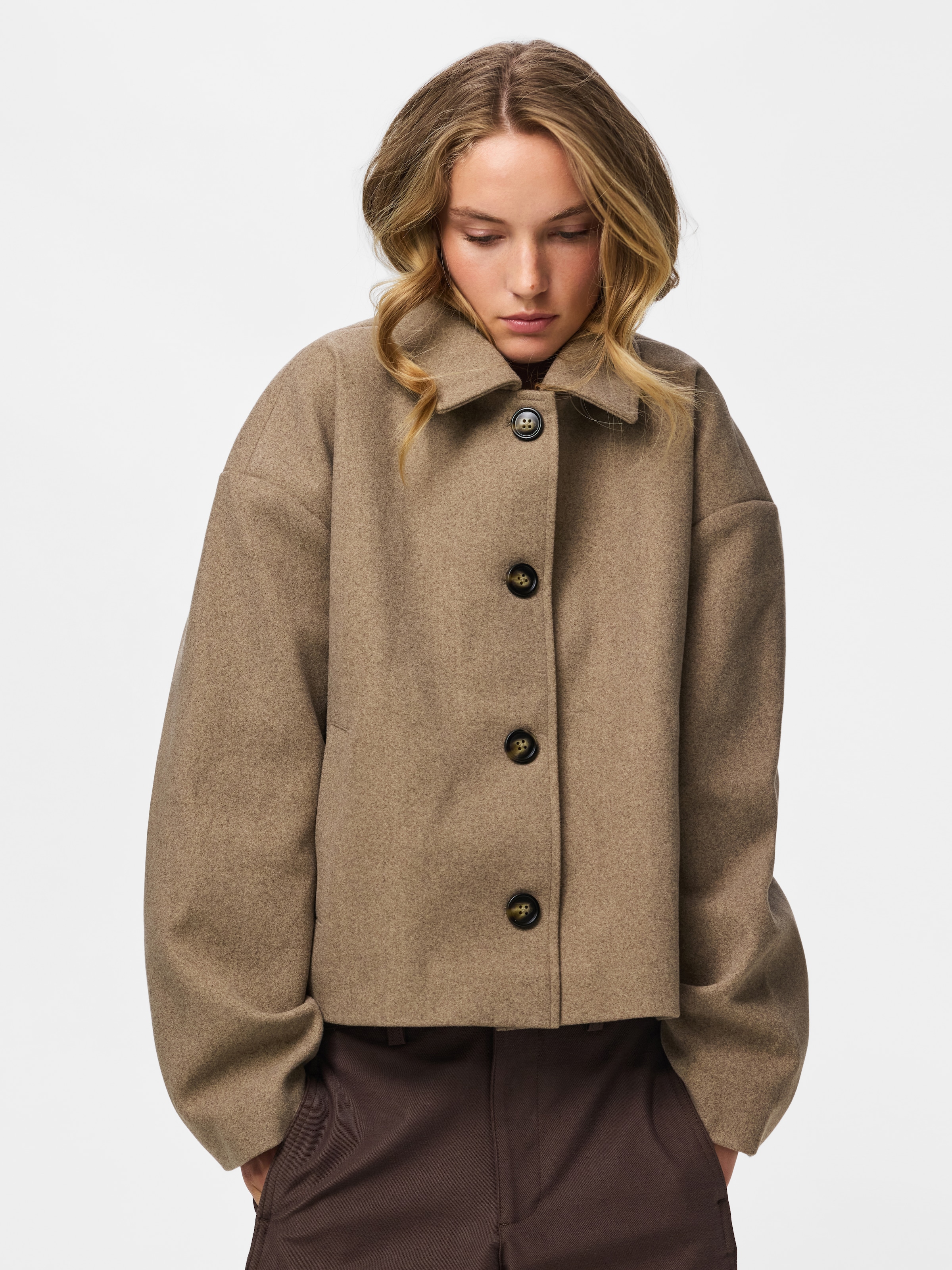 pieces Veste courte »PCAYA SHORT COAT NOOS BC« fibre synthétique