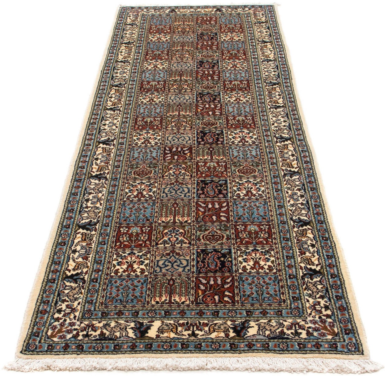 Image of morgenland Hochflor-Läufer »Moud Medaillon Beige 290 x 75 cm«, rechteckig, 1 mm Höhe, Handgeknüpft bei Ackermann Versand Schweiz