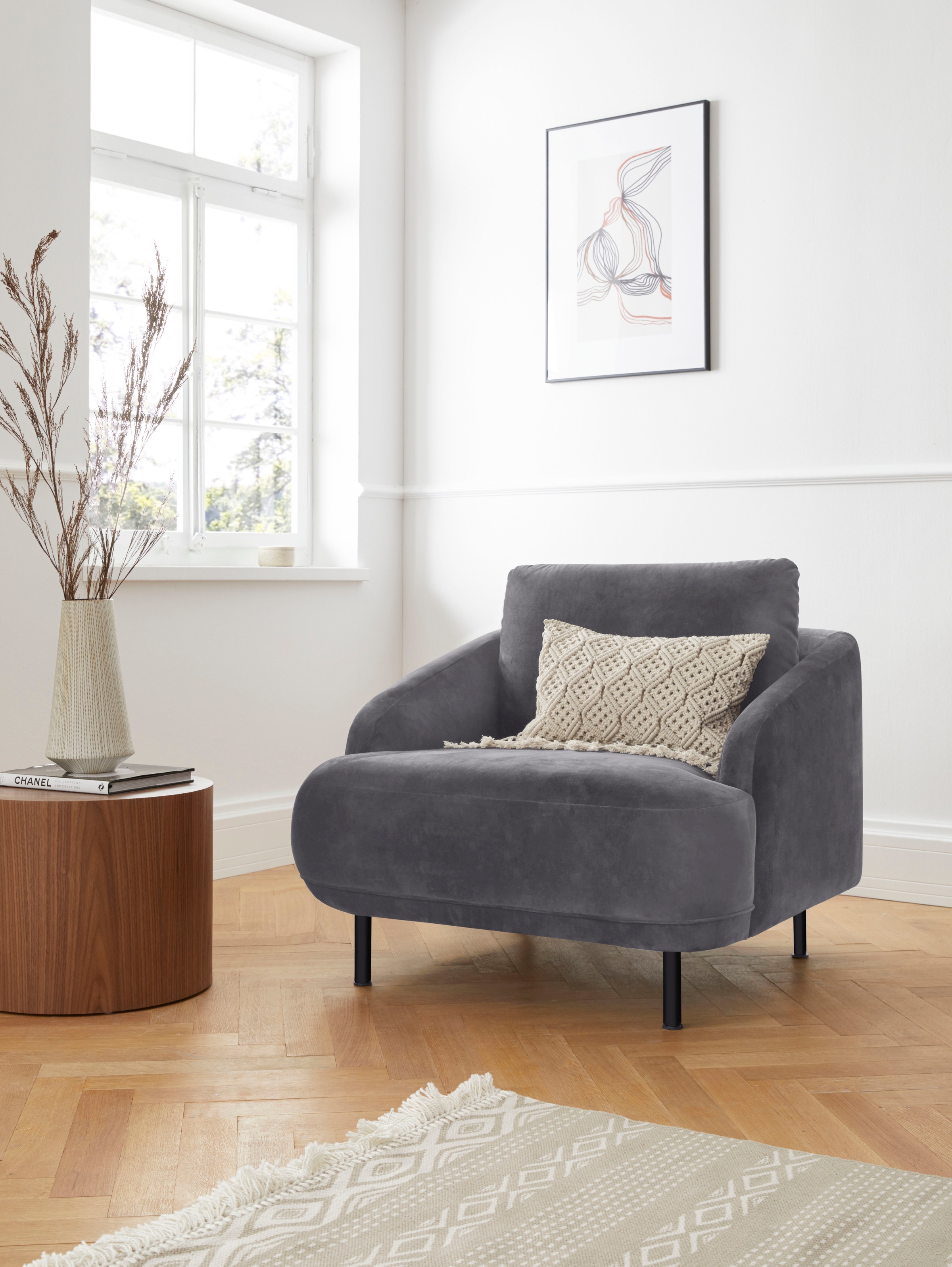 Image of andas Sessel »Bendik«, Füsse aus schwarzem Metall, Design by Morten Georgsen bei Ackermann Versand Schweiz