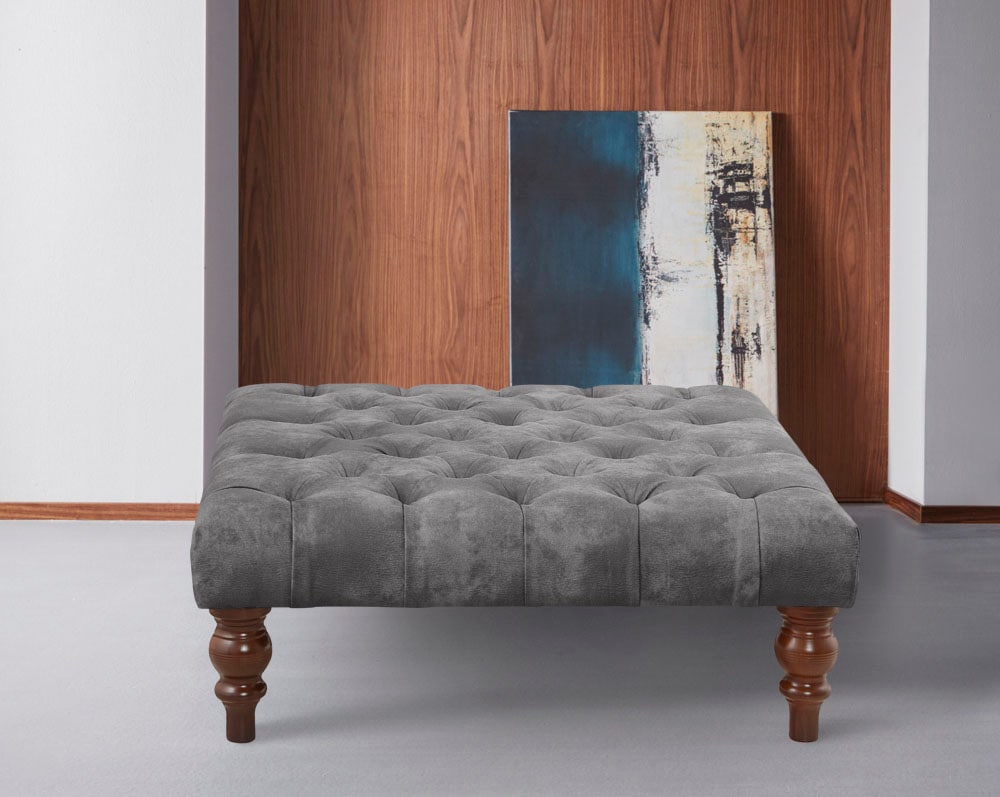 Home affaire Tabouret rembourré »Chesterfield« mit Knopfheftung , auch in Leder
