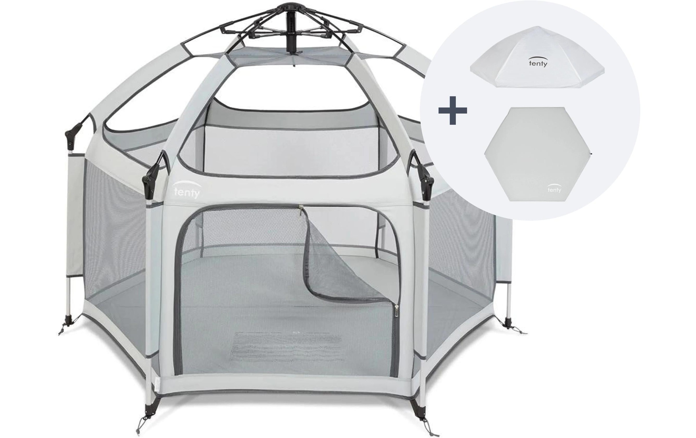 Image of Laufgitter "tenty Set inkl. Matratze und Dach" Der neue Lieblingsplatz deines Kindes
