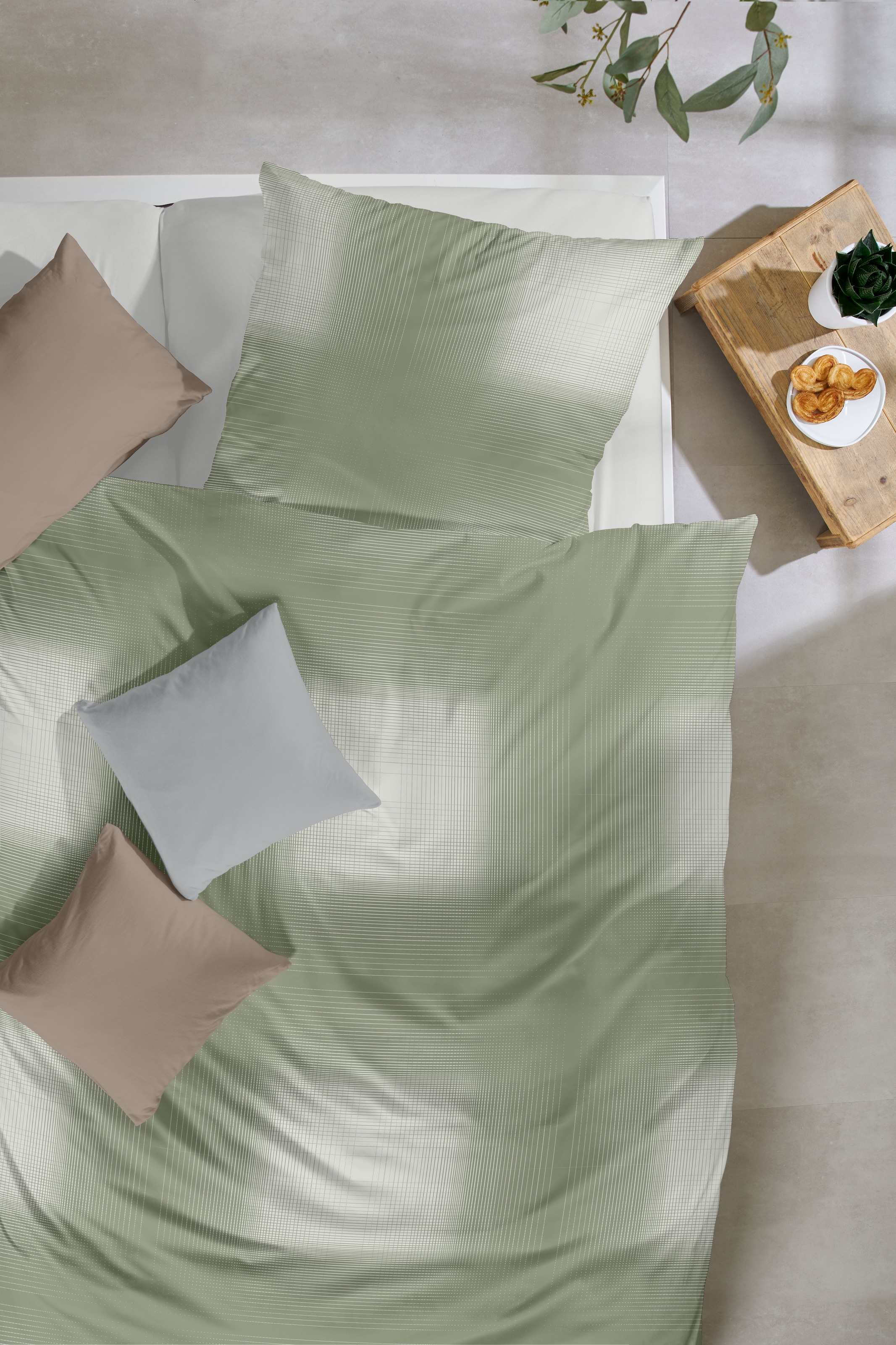 Primera Linge de lit »Edelflanell-Bettwäsche Grazia« 2 cuis avec motif à carreaux moderne