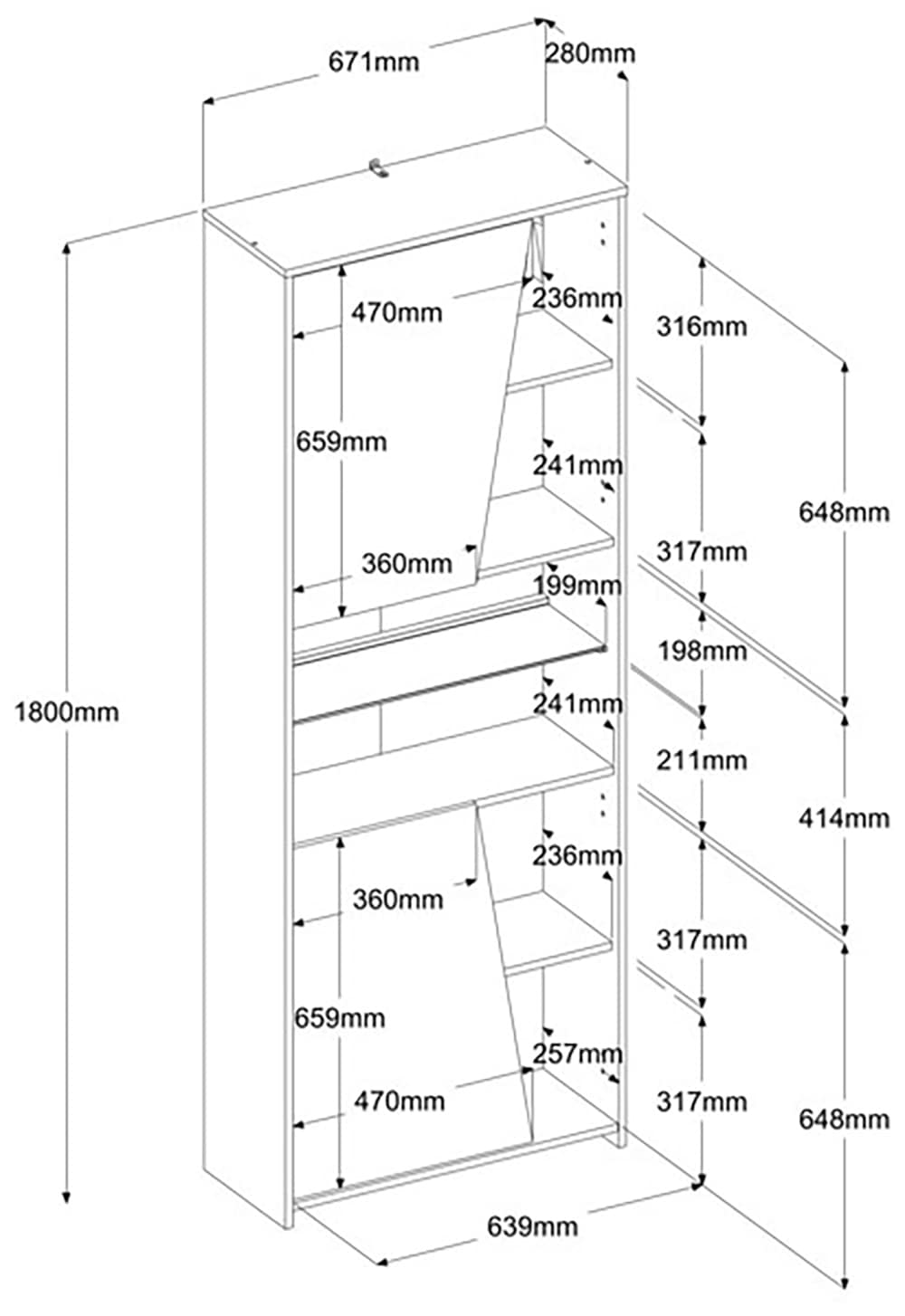 Parisot Set d'armoires multi-usages »Parisot Meta 11« Komplett-Set, 3-teilig, 3 cuis tlg.