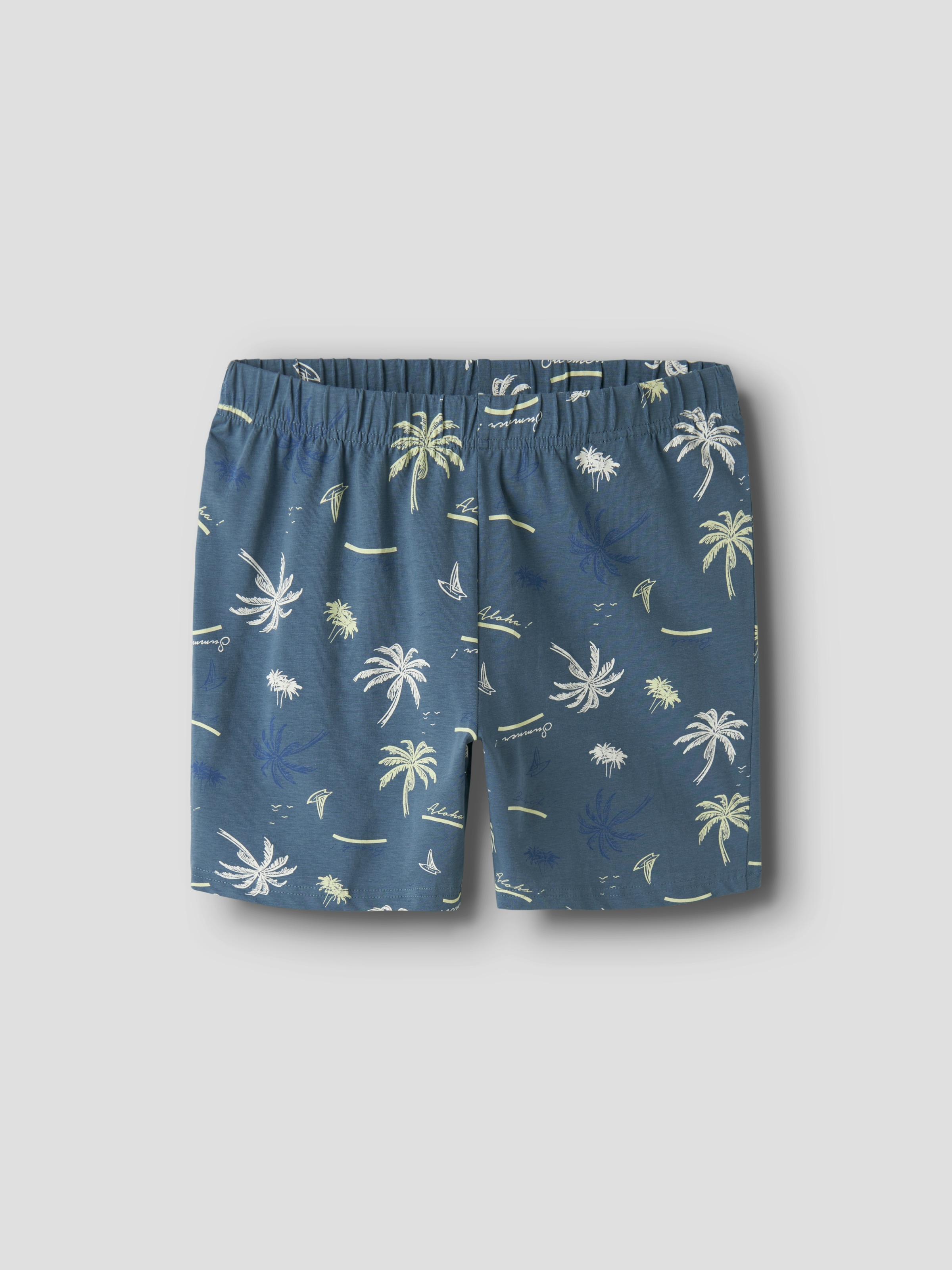 Name It Schlafanzug »NKMNIGHTSET SS BLUEFIN PALM NOOS« Set,  Baumwollmischung
