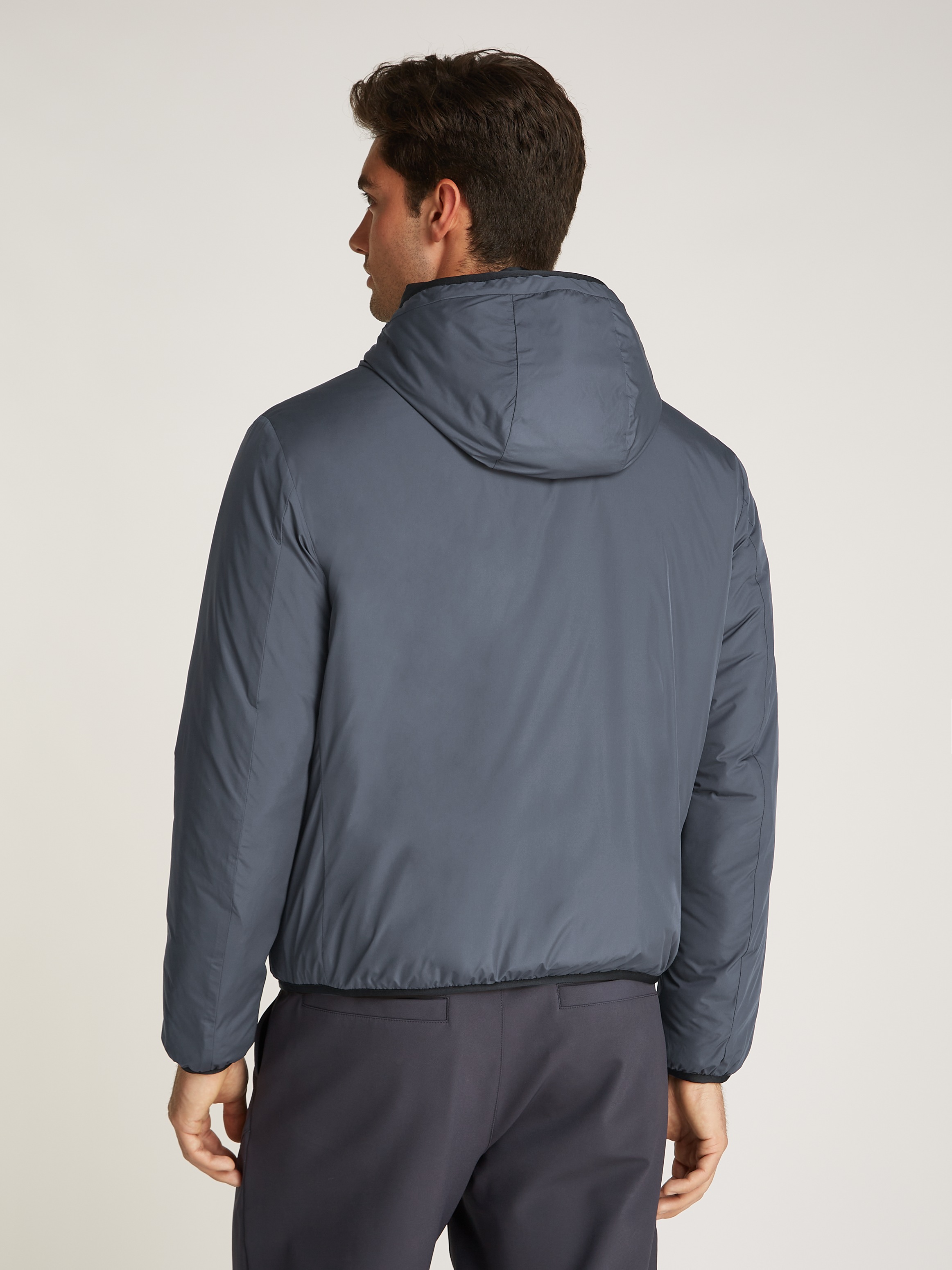 Calvin Klein Jeans Allwetterjacke »HI-NECK JACKET«, mit Kapuze, Logodruck, Kapuze