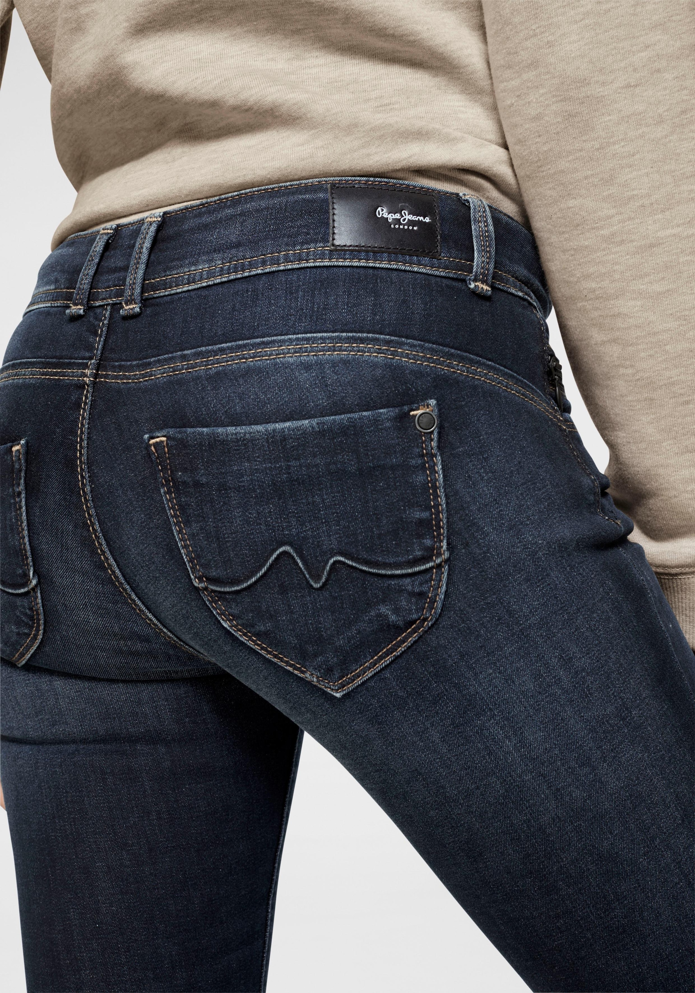 ♕ Pepe Jeans 1-Knopf Reissverschlusstasche kaufen mit und »NEW Bund BROOKE«, Slim-fit-Jeans versandkostenfrei