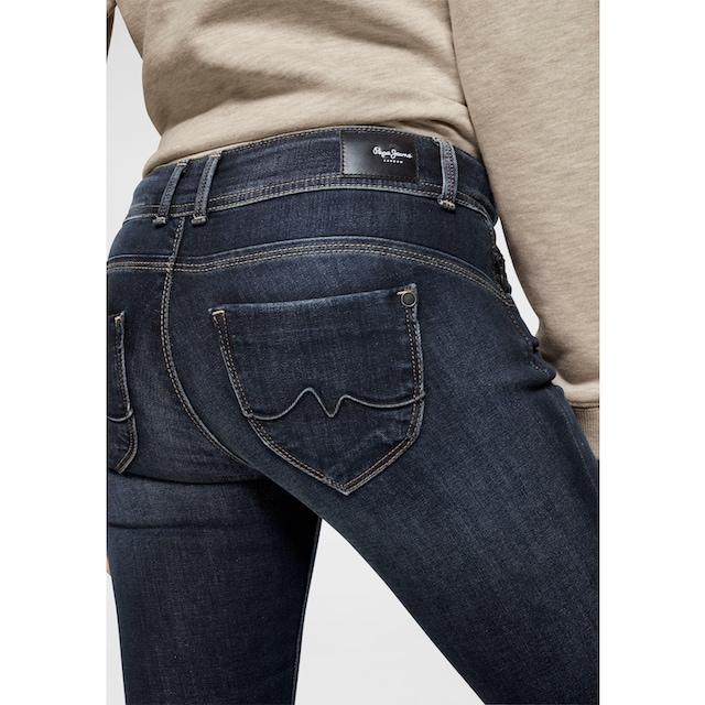 ♕ Pepe Jeans Slim-fit-Jeans »NEW BROOKE«, mit 1-Knopf Bund und  Reissverschlusstasche versandkostenfrei kaufen