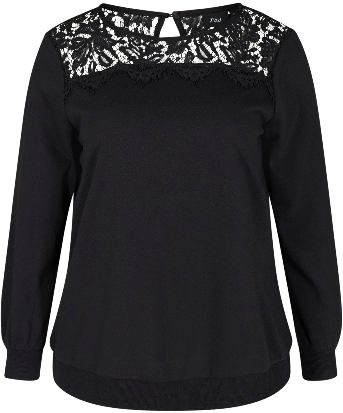 Image of Zizzi Sweatshirt, mit Spitzenbesatz bei Ackermann Versand Schweiz
