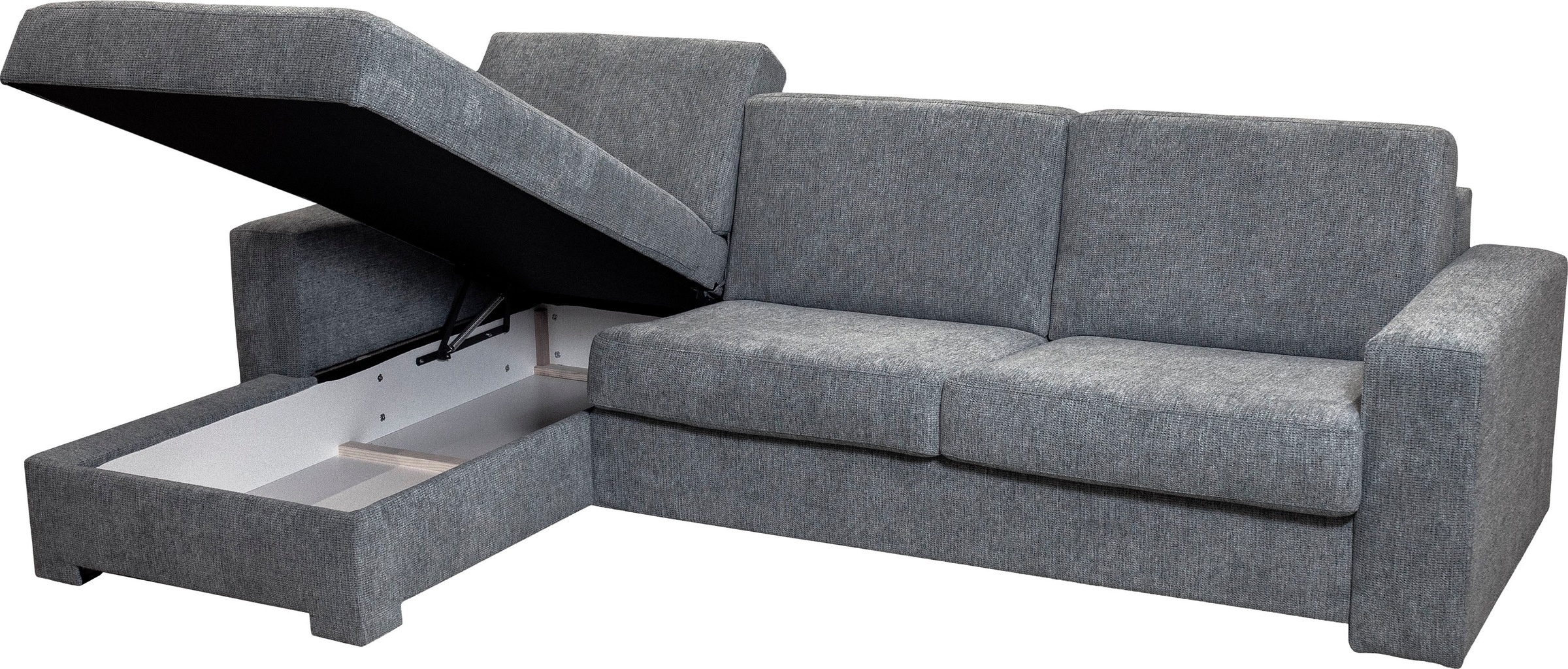 Home affaire Ecksofa »Roma "M" Matratzenhöhe 14 cm, Dauerschlaffunktion, mit Unterfederung,«, Liegemasse ca 143x198 cm, L-Form
